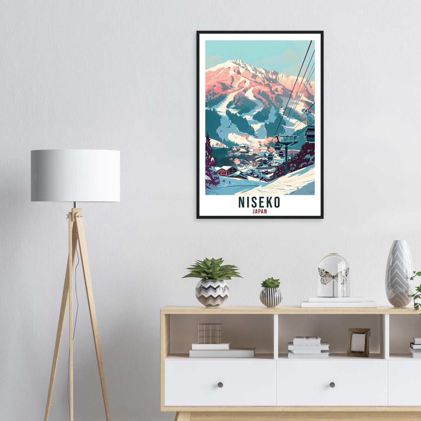 Niseko Ski Resort Travel Print Japan Home Decoration Wall Art Gift Wall Hanging Art Lover Japanese Artwork Japan Niseko Travel Poster Print