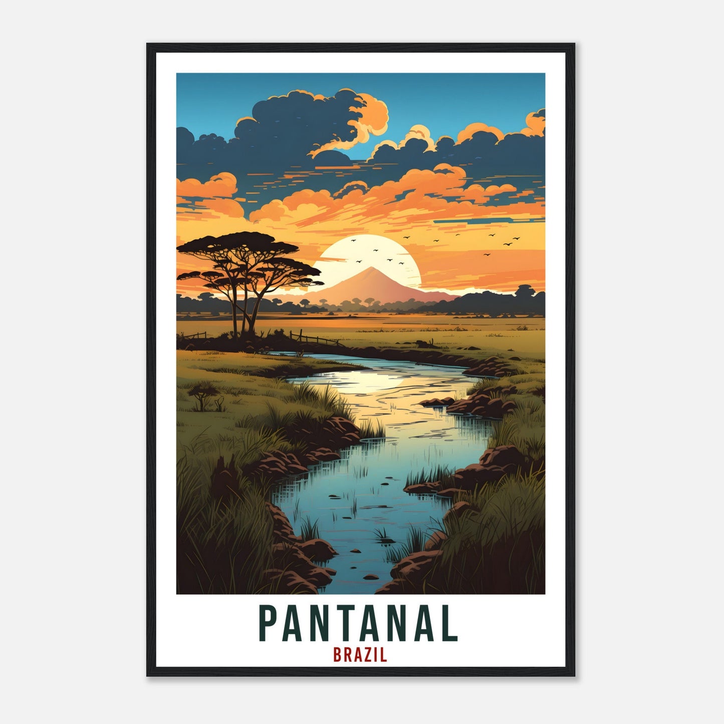 Pantanal Travel Print Wall Art Pantanal Brazil Wall Hanging Artwork Pantanal Art Gifts Pantanal Travel Poster Brazil Decor Art Lovers Gift
