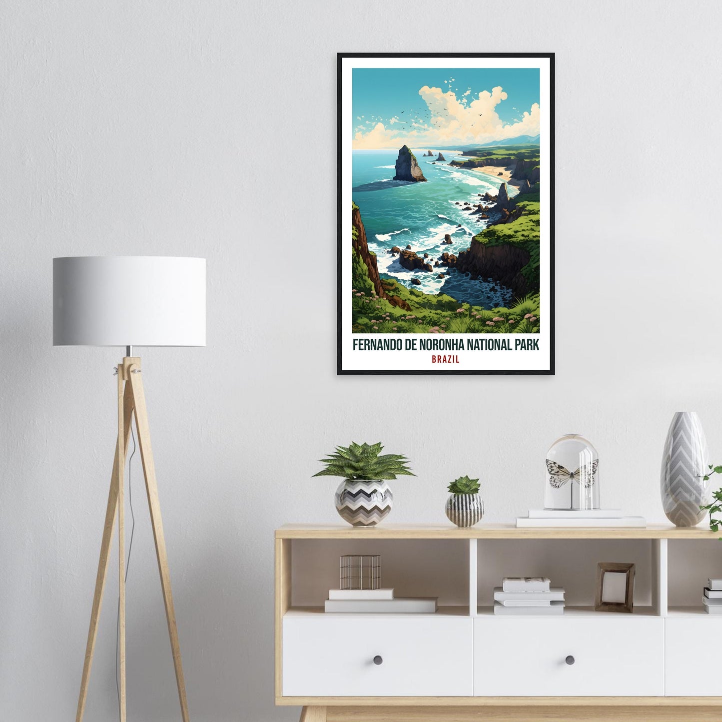 Fernando De Noronha National Park Travel Print Wall Art Brazil National Park Wall Hanging Artwork Art Gift Fernando De Noronha Travel Poster