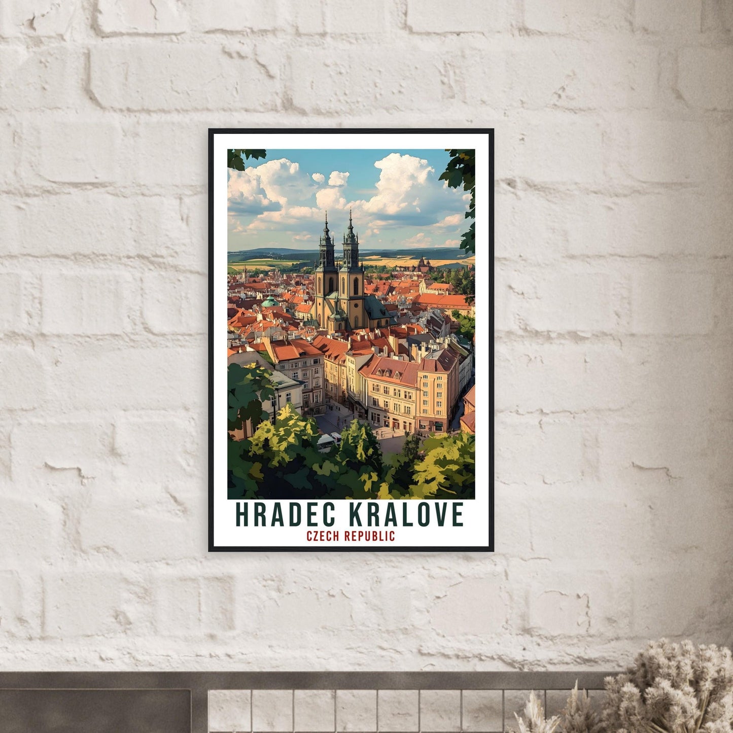 Hradec Kralove Travel Print Czech Republic Home Decor Wall Art Gift Wall Hanging Art Lover Hradec Kralove Czechia Artwork Travel Poster Art