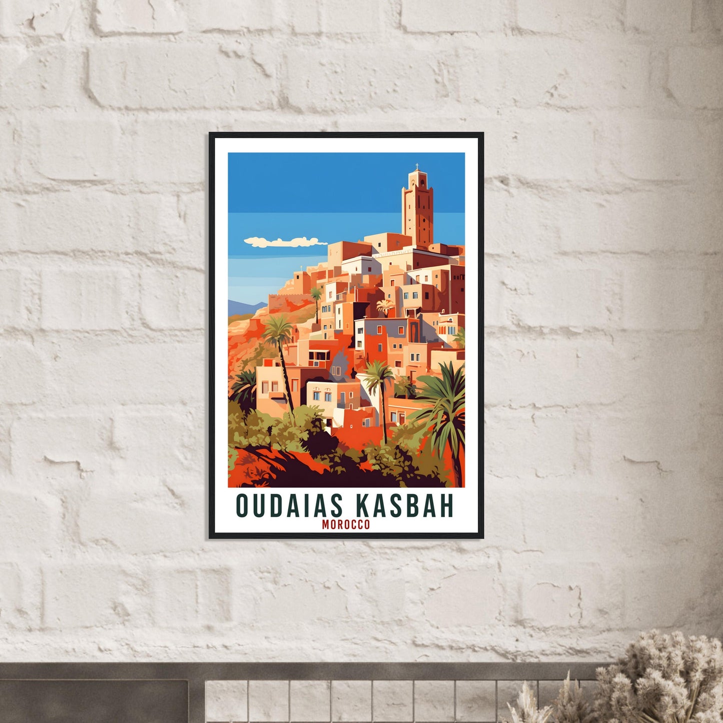 Oudaias Kasbah Morocco Travel Print Wall Art Wall Hanging Home Décor Oudaias Kasbah Gift Art Lovers Morocco Artwork Gift Print Africa Poster