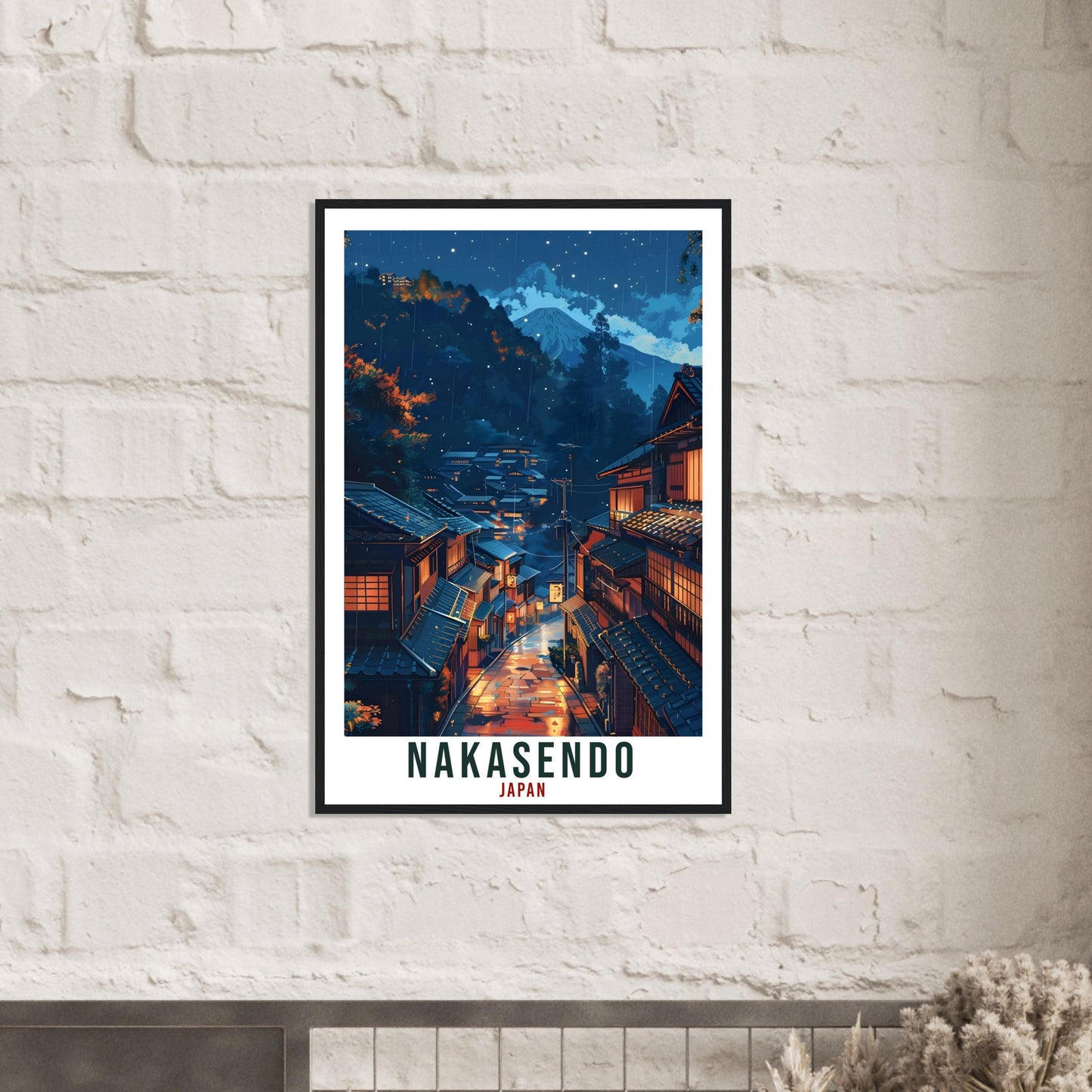 Nakasendo Travel Print Japan Home Decoration Wall Art Gift Wall Hanging Art Lover Japanese Artwork Japan Nakasendo Travel Poster Cityscape
