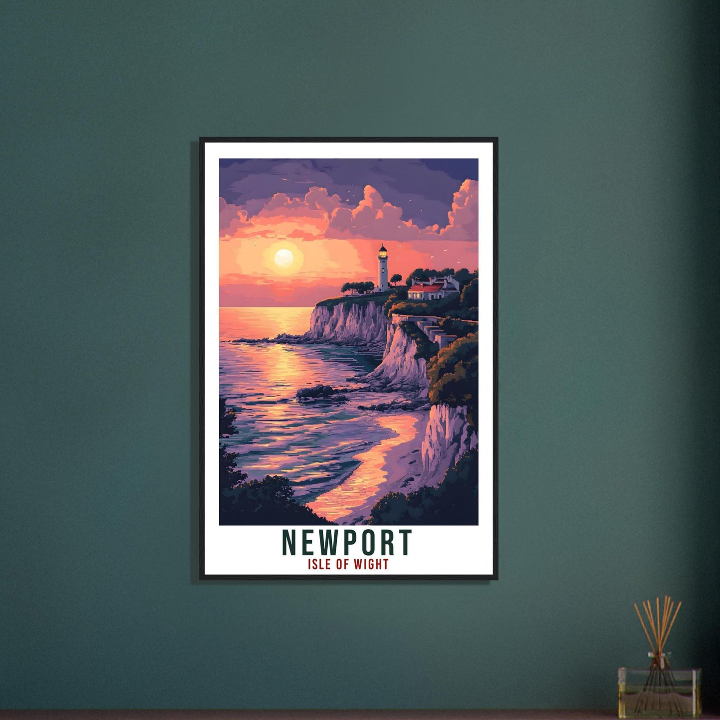 Newport Travel Print Isle Of Wight Decor Newport Wall Art Gift Wall Hanging Art Lover Newport Isle Of Wight Artwork Travel Poster UK Art