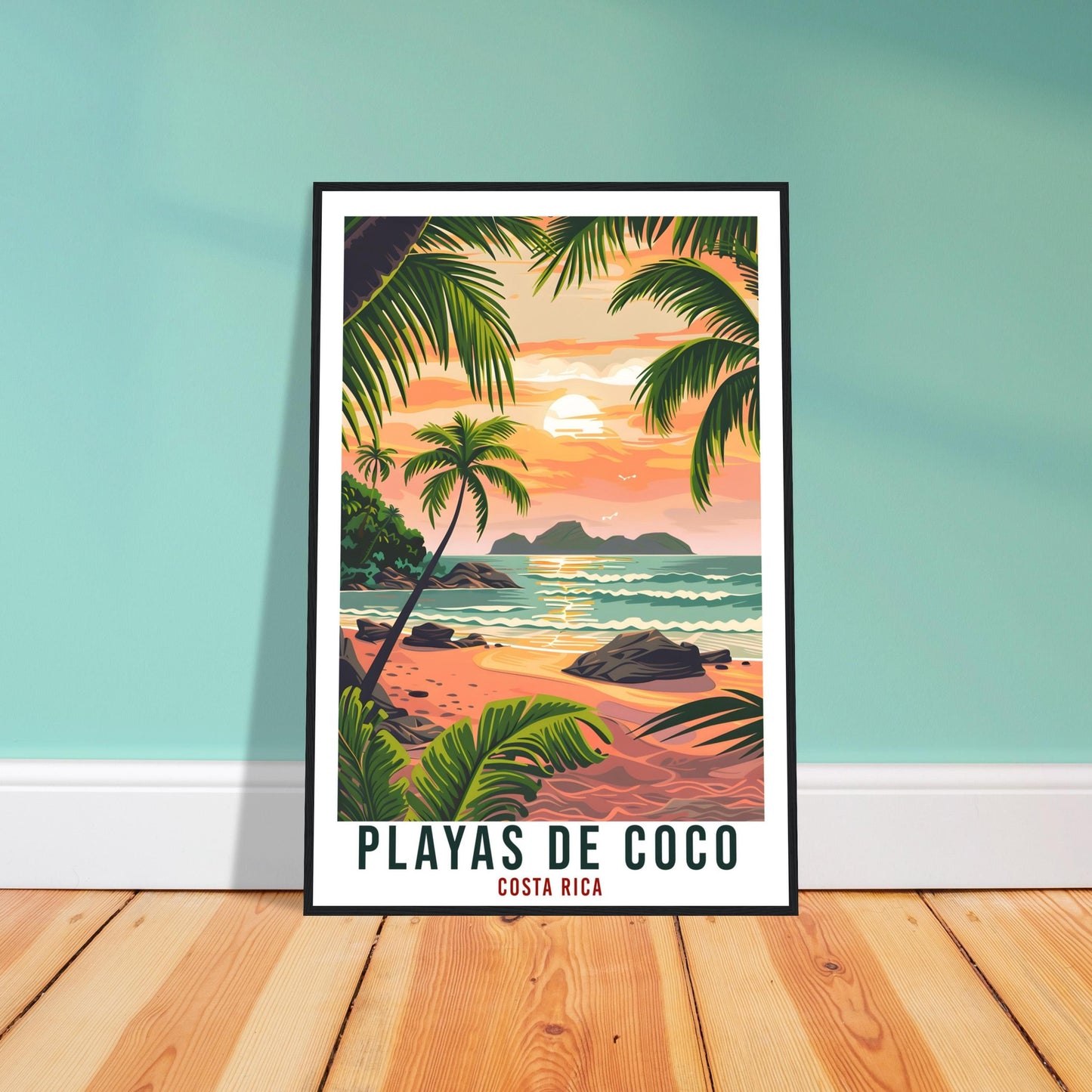 Playas De Coco Costa Rica Travel Print Wall Art Wall Hanging Home Décor Playas De Coco Gift Artwork Travel Art Costa Rica City Travel Poster