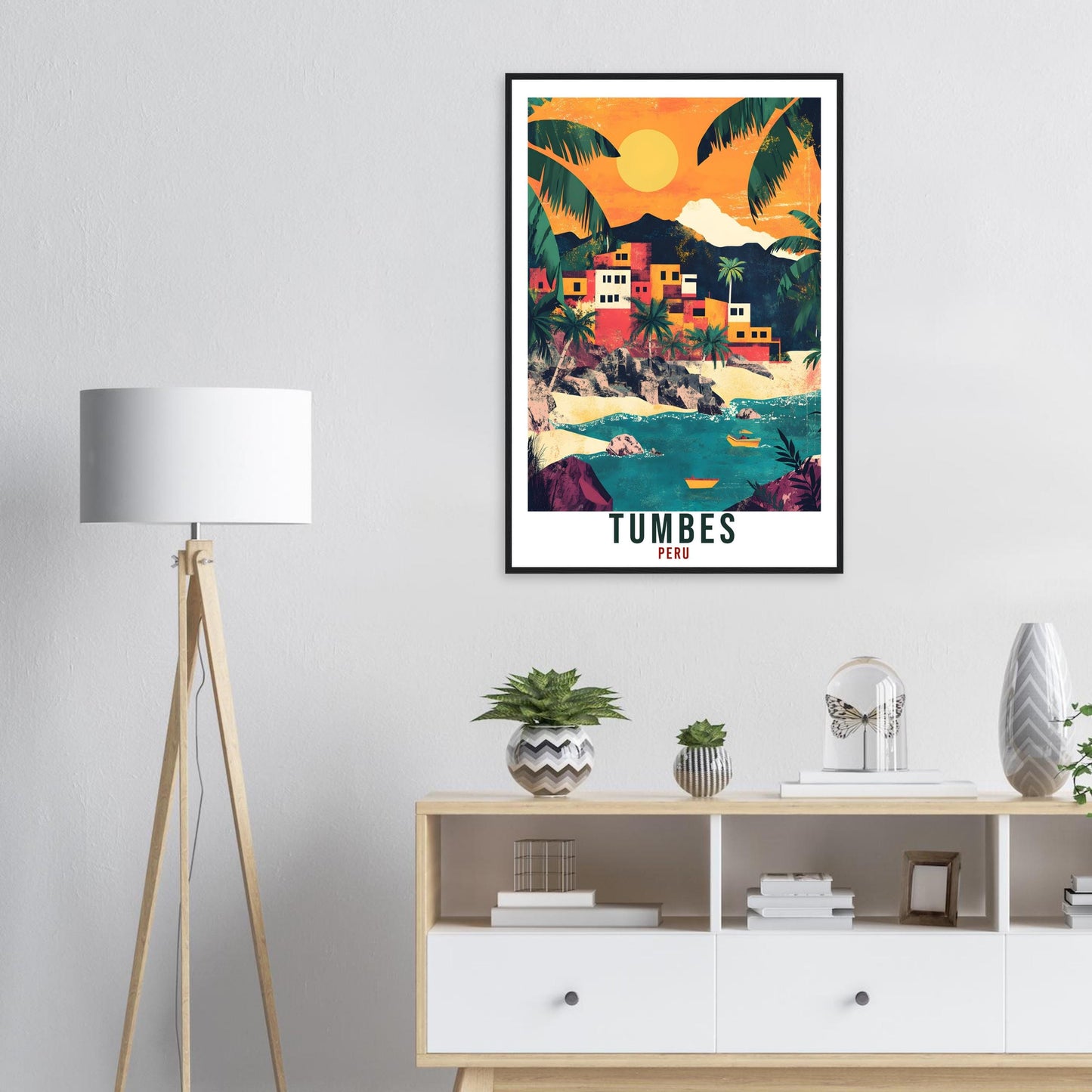Tumbes Travel Print Peru Home Decor Tumbes Wall Art Gift Wall Hanging Art Lover Tumbes Peruvian Artwork Travel Poster Travel Art Gift Peru
