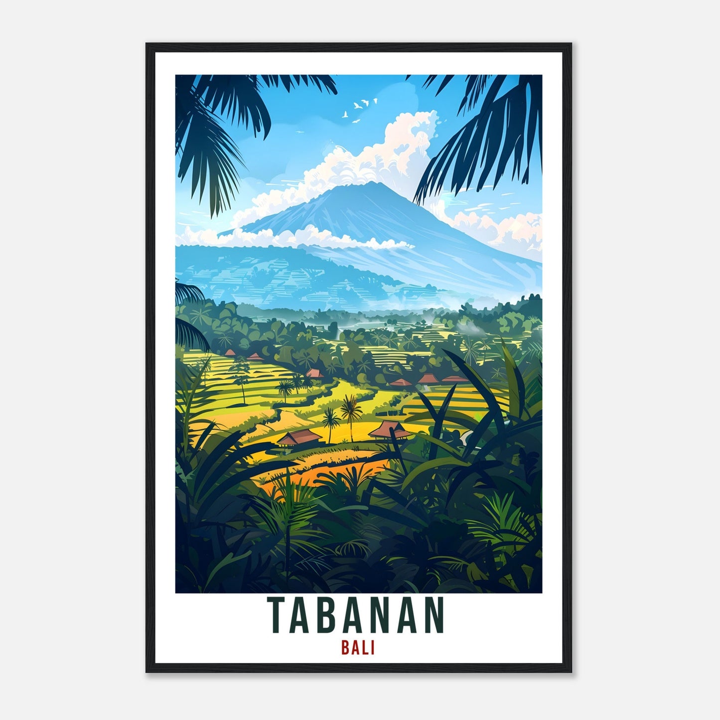 Tabanan Bali Travel Print Bali Wall Art Wall Hanging Home Décor Tabanan Gift Landmark Artwork Travel Art Indonesia Tabanan Travel Poster