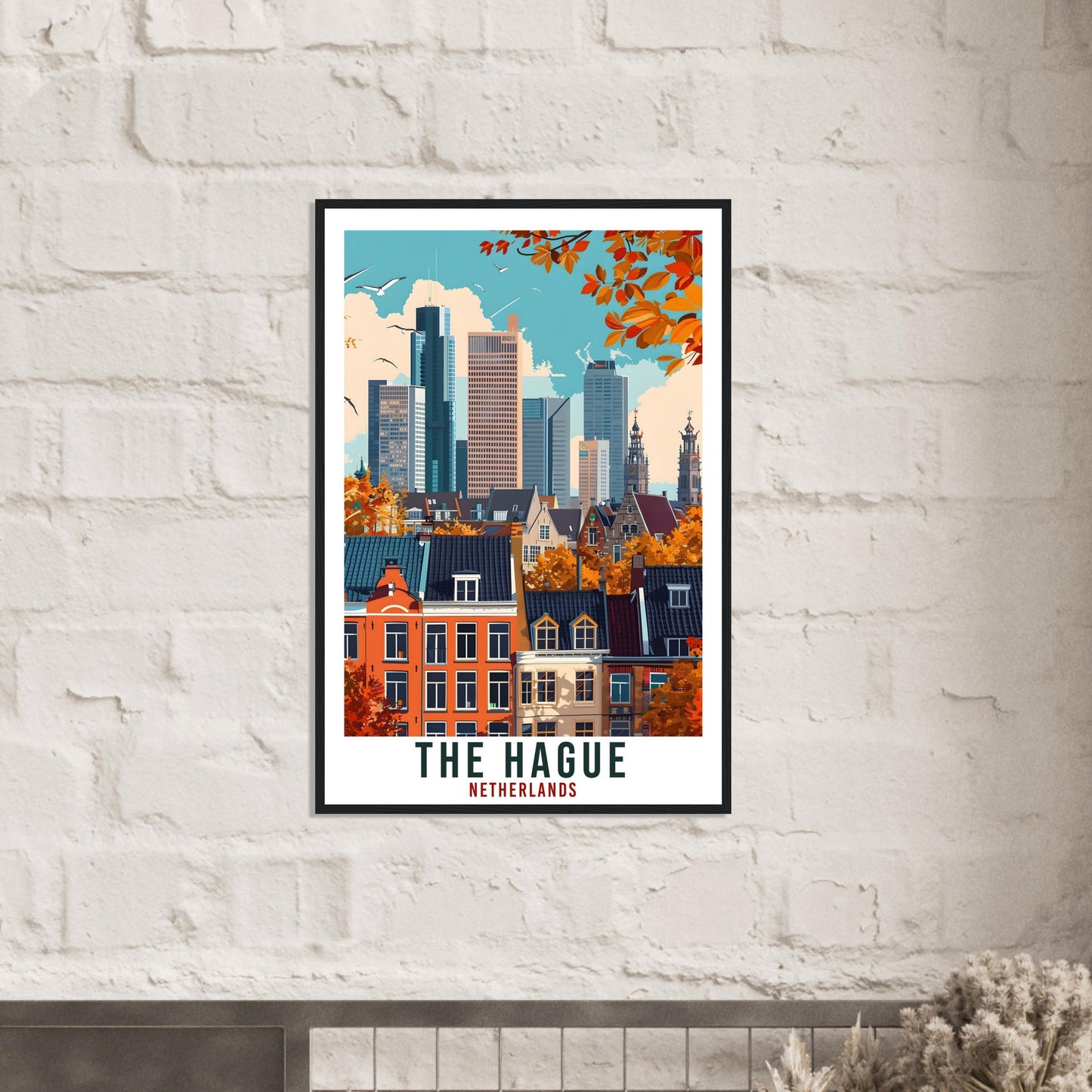 The Hague Travel Print Holland Wall Art Wall Hanging Home Décor The Hague Gift Print Gift Dutch Artwork Gift The Netherlands Travel Poster