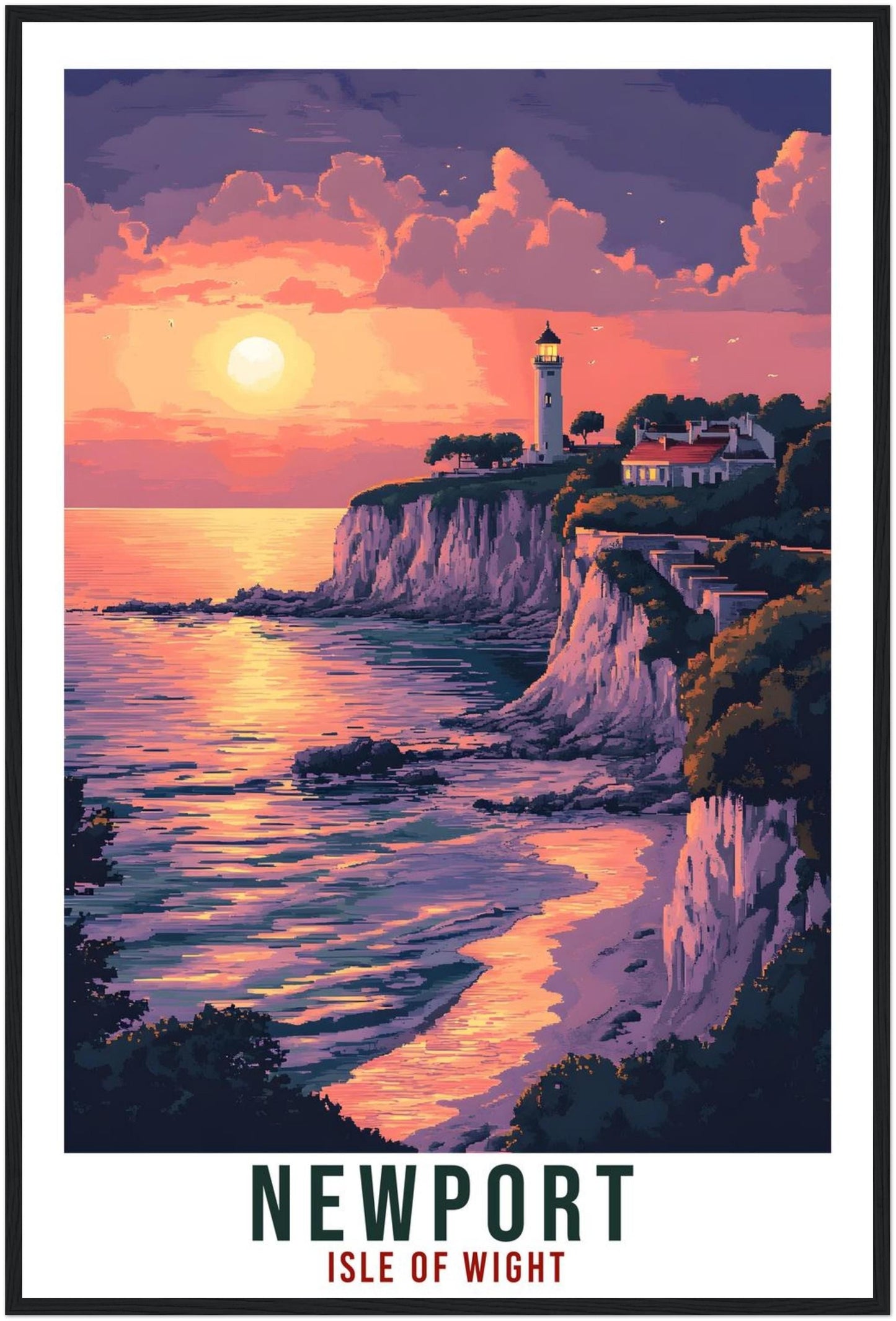 Newport Travel Print Isle Of Wight Decor Newport Wall Art Gift Wall Hanging Art Lover Newport Isle Of Wight Artwork Travel Poster UK Art