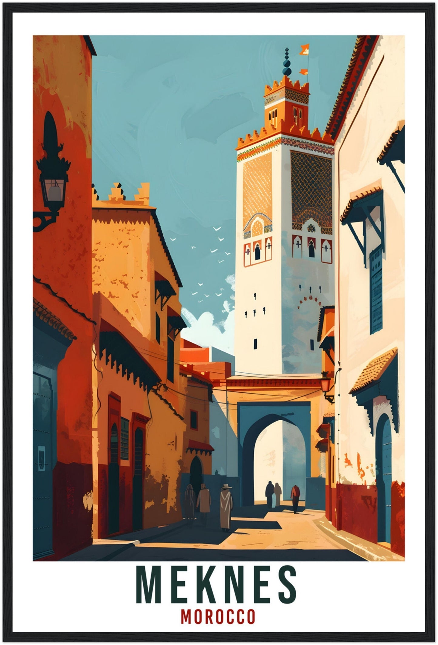 Meknes Morocco Travel Print Meknes Wall Art Wall Hanging Home Décor Meknes Gift Art Lovers Morocco Artwork Gift Print North African Poster