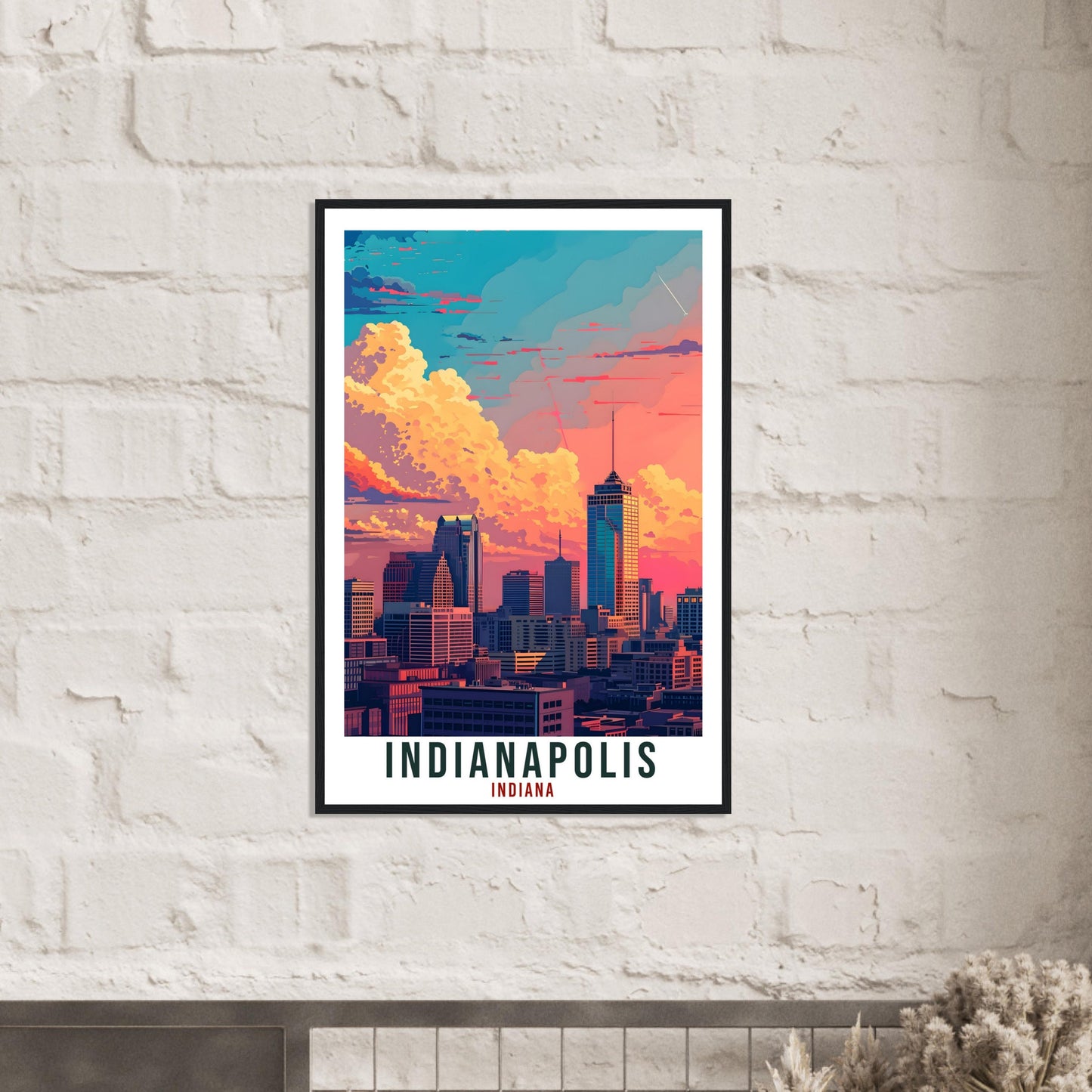 Indianapolis Travel Print Indiana Home Decoration USA City Wall Art Gift Wall Hanging Art Lover Indiana Artwork Indianapolis Travel Poster