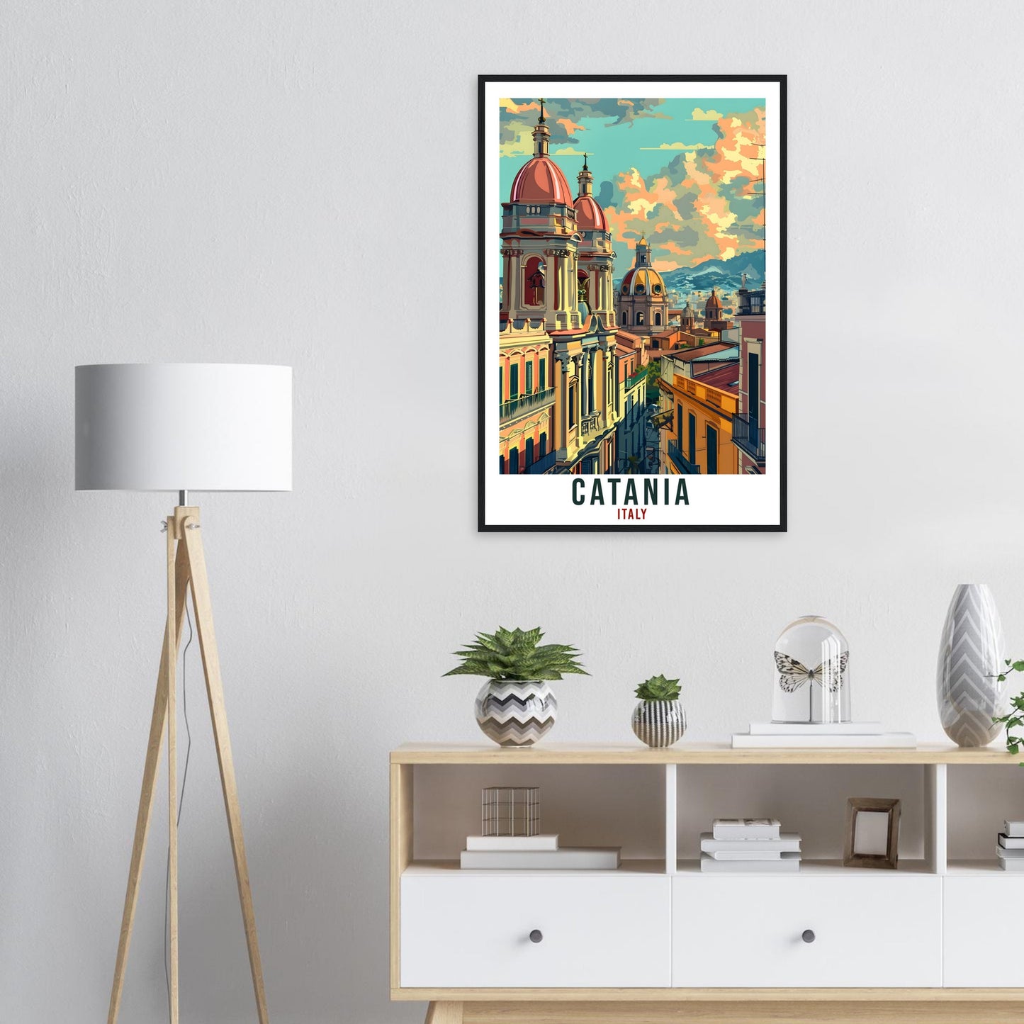 Catania Travel Print Italy Wall Art Wall Hanging Home Living Décor Catania Gift Art Lovers Gift Sicily Artwork Gift Italian Travel Poster