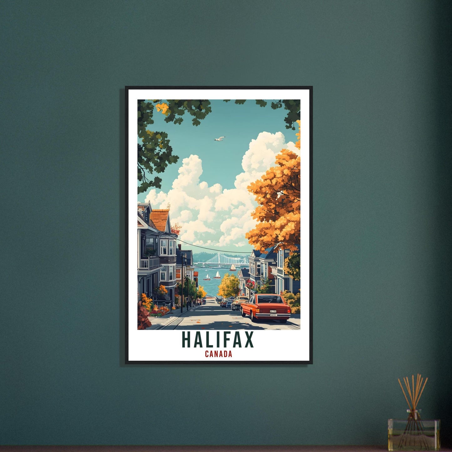 Halifax Travel Print Canada Home Decor Halifax Wall Art Gift Wall Hanging Art Lover Halifax Canadian Artwork Travel Poster Nova Scotia Art