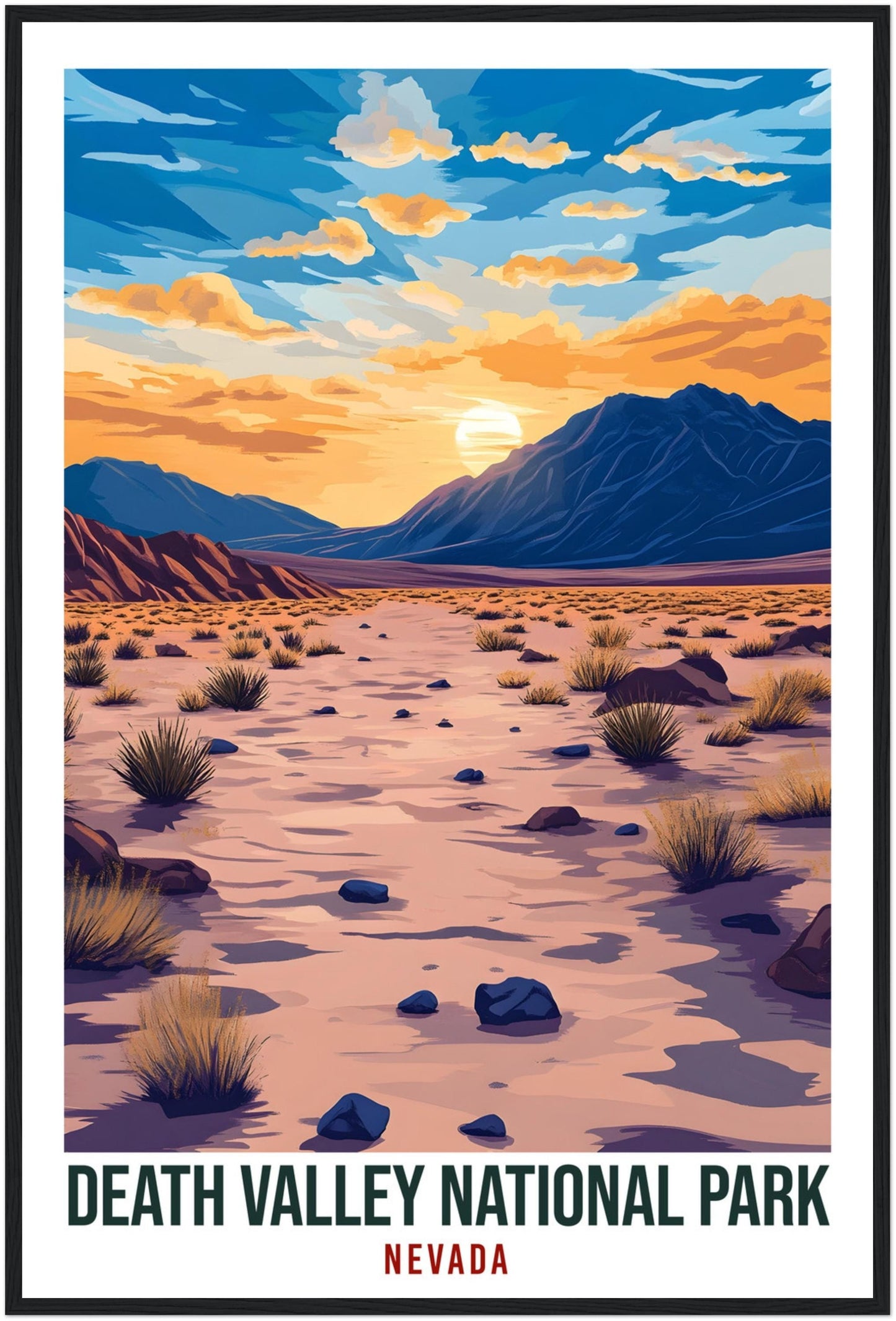 Death Valley National Park Nevada USA Travel Print Wall Art Wall Hanging Home Décor Death Valley Gift Travel Art USA Artwork Travel Poster