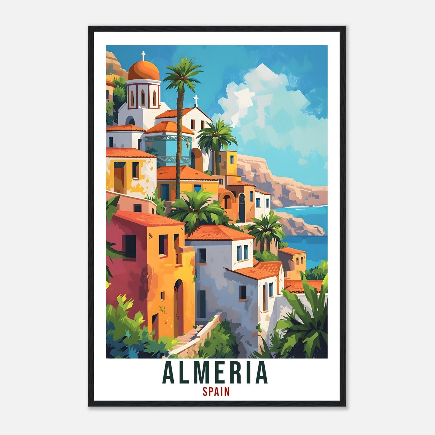Almeria Travel Print Spain Home Decoration Almeria Spanish City Wall Art Gift Wall Hanging Art Lover Spain Artwork Almeria Travel Poster