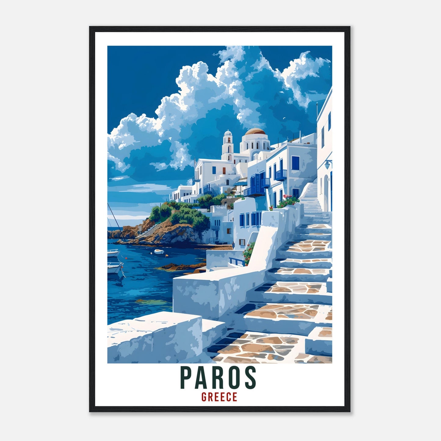 Paros Travel Print Greece Home Decoration Paros Greek Island Wall Art Gift Wall Hanging Art Lover Greece Artwork Paros Gift Travel Poster