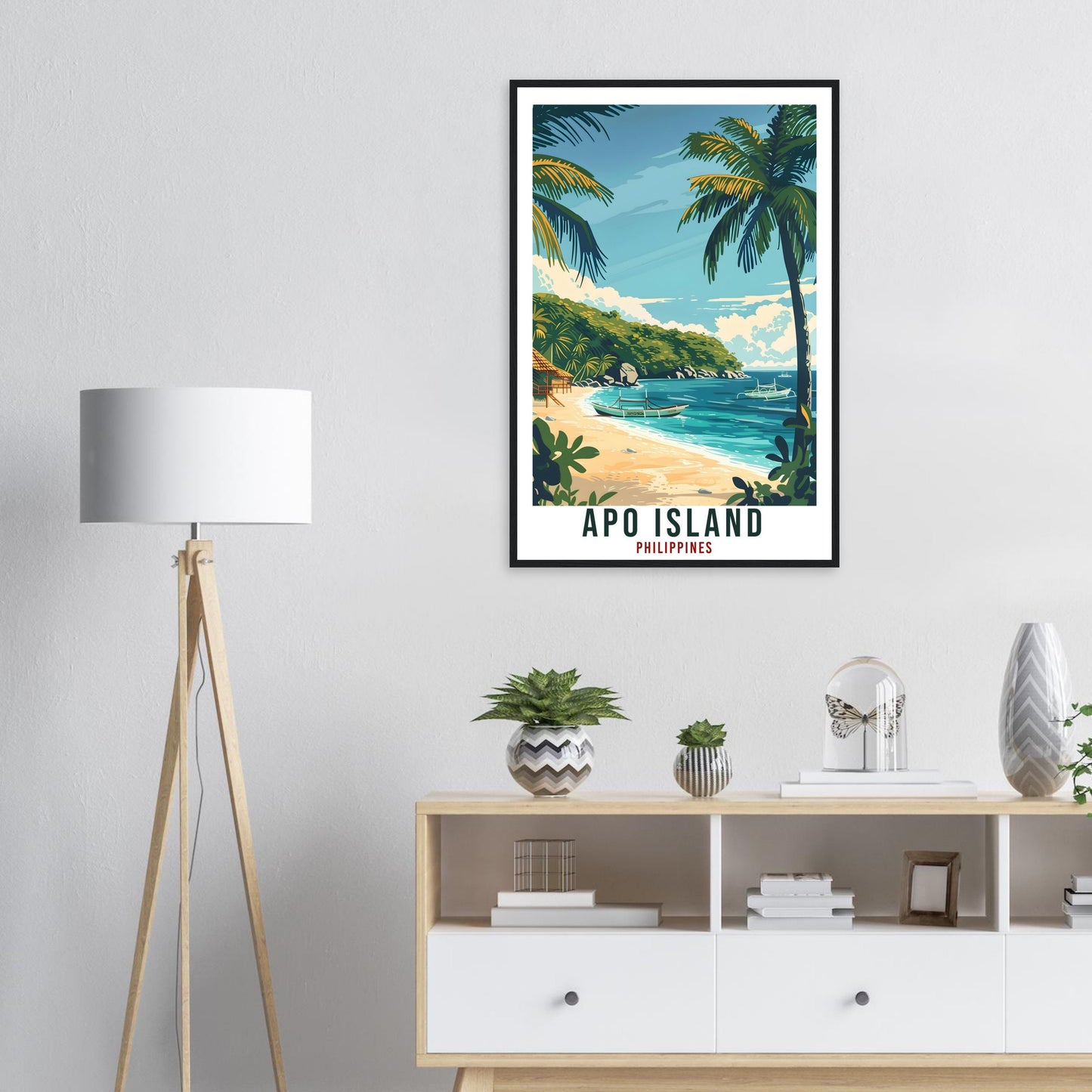 Apo Island Philippines Travel Print Wall Art Wall Hanging Home Décor Apo Island Gift Wall Artwork Travel Art Philippines Beach Travel Poster