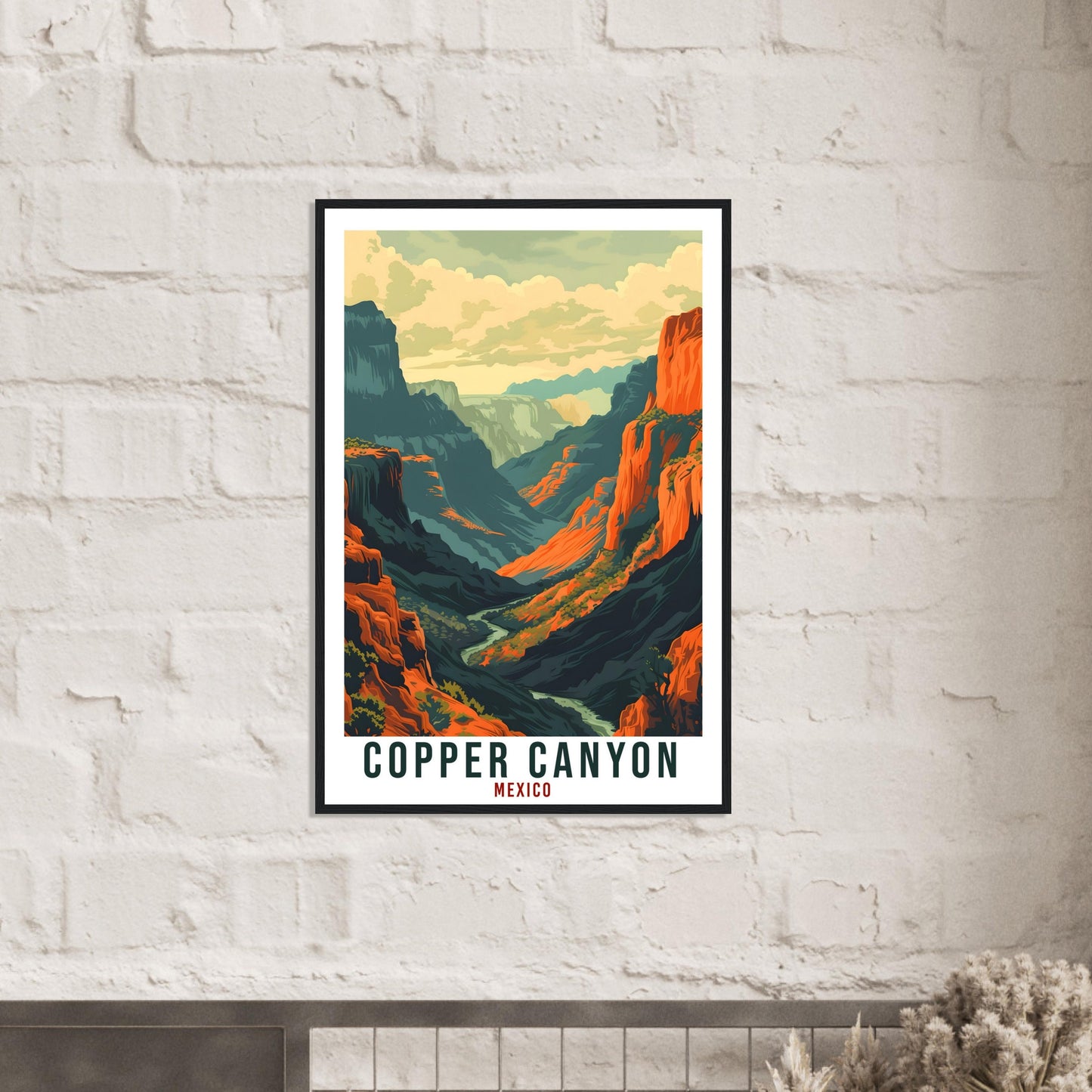 Copper Canyon Mexico Travel Print Mexico Wall Art Wall Hanging Home Décor Copper Canyon Gift Mexico Artwork Gift South America Travel Poster