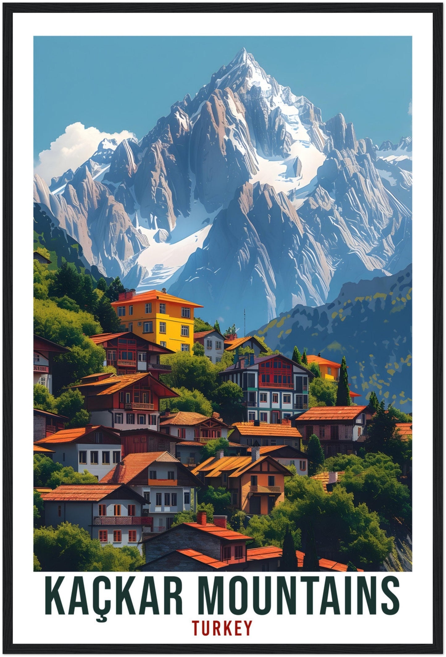 Kaçkar Mountains Travel Print Turkey Home Decor Turkish Wall Art Gift Wall Hanging Art Lover Turkey Artwork Kaçkar Mountains Travel Poster