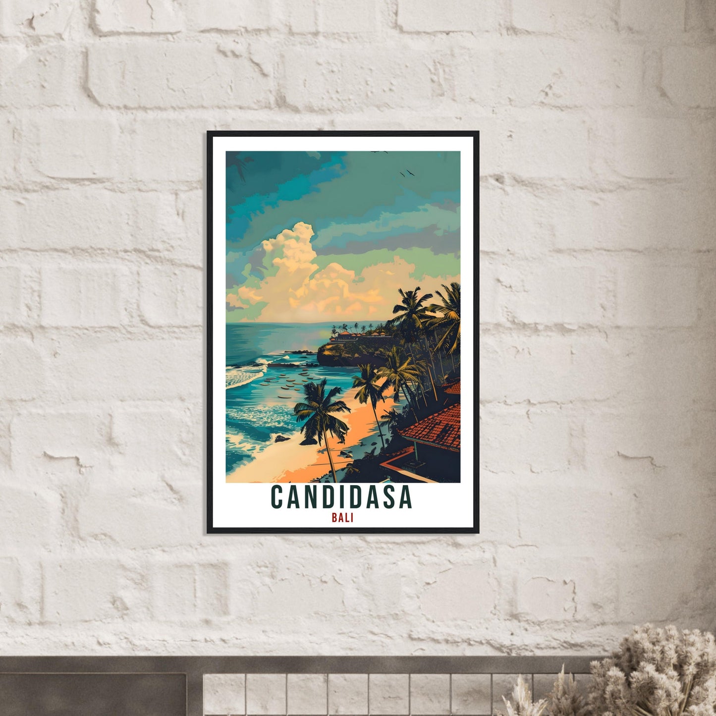 Candidasa Bali Travel Print Bali Wall Art Wall Hanging Home Décor Candidasa Gift Landmark Artwork Travel Art Lovers Indonesia Travel Poster