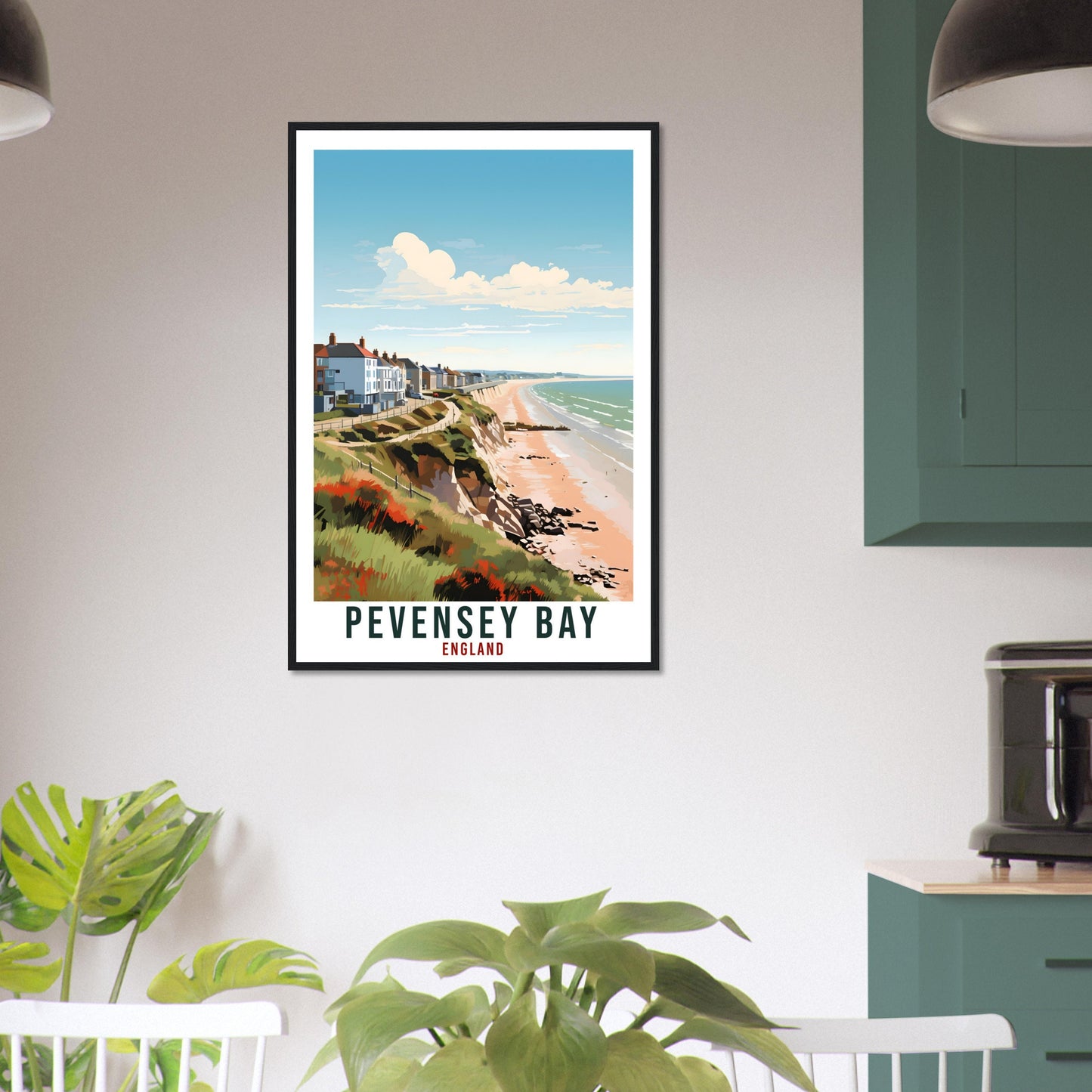 Pevensey Bay Travel Print Wall Art Wall Hanging Home Living Décor Pevensey Bay Gift Art Lovers UK Artwork Gift Print England Travel Poster