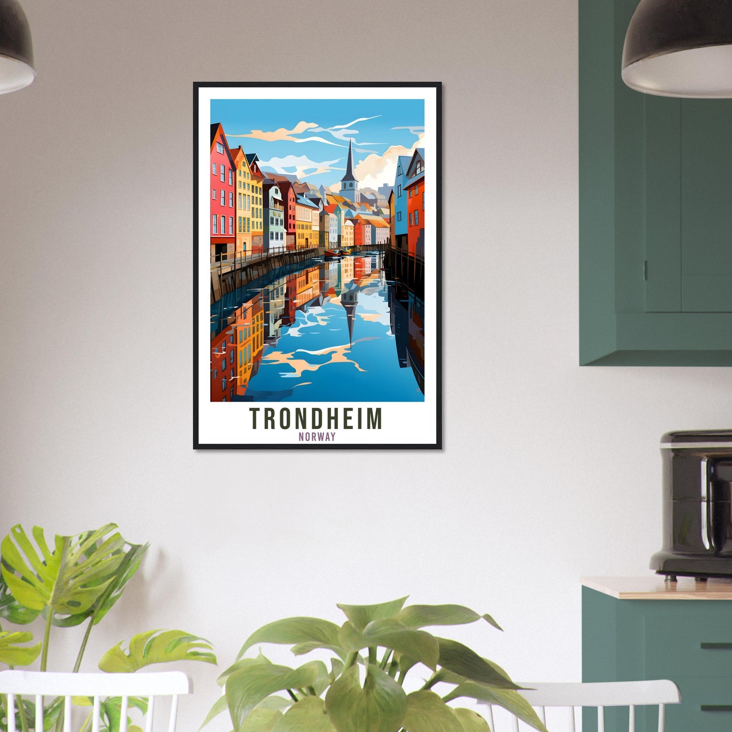 Trondheim Norway Travel Print Trondheim Wall Hanging Norway Arctic Trondheim Travel Poster Norway Wall Art Trondheim Travel Poster Artwork