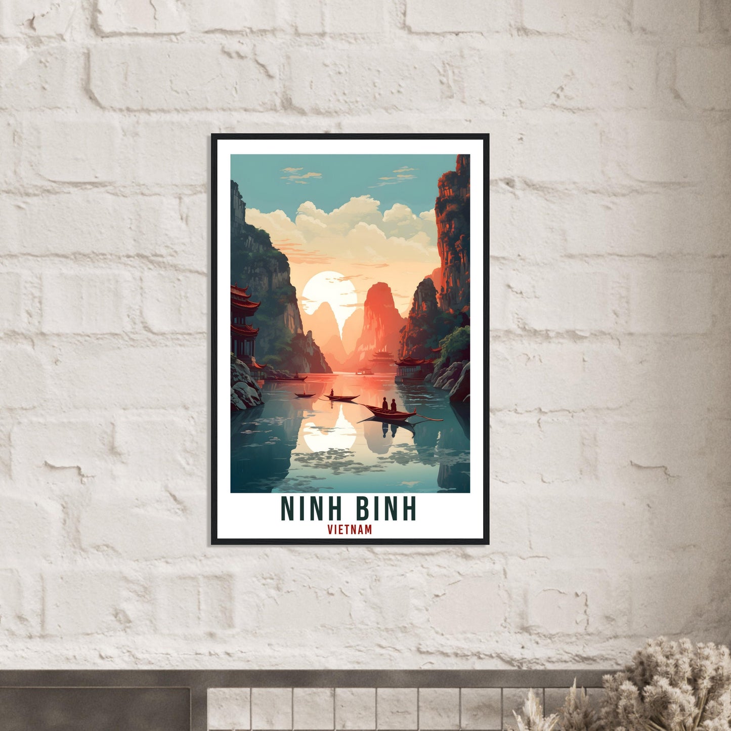 Ninh Binh Travel Print Wall Art Ninh Binh Vietnam Wall Hanging Artwork Ninh Binh Art Gifts Ninh Binh Travel Poster Vietnam Art Lovers Gift
