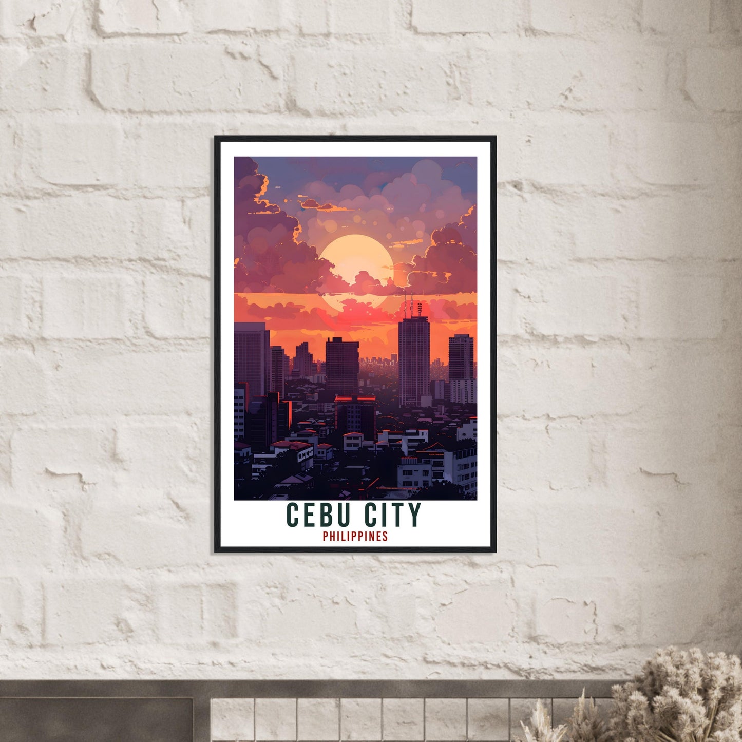 Cebu City Philippines Travel Print Wall Art Wall Hanging Home Décor Cebu City Gift Landmark Artwork Travel Art Philippines Travel Poster