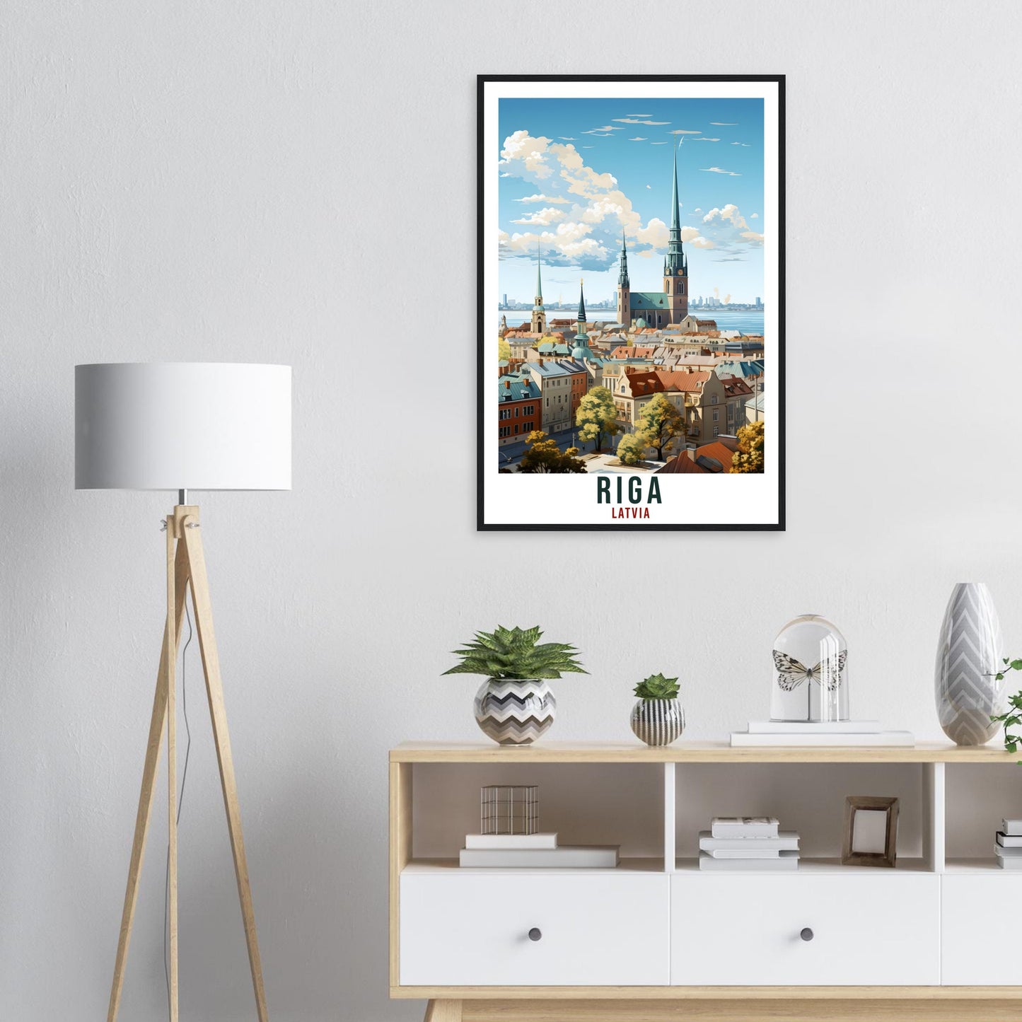 Riga Print Latvian Travel Wall Art Riga City Wall Hanging Home Décor Riga Gift Art Lovers Latvia Artwork Gift Print Riga Landmark Poster