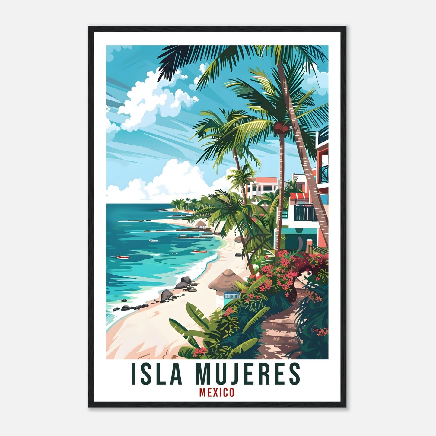 Isla Mujeres Mexico Travel Print Mexico Wall Art Wall Hanging Home Décor Isla Mujeres Gift Mexico Artwork Gift South America Travel Poster