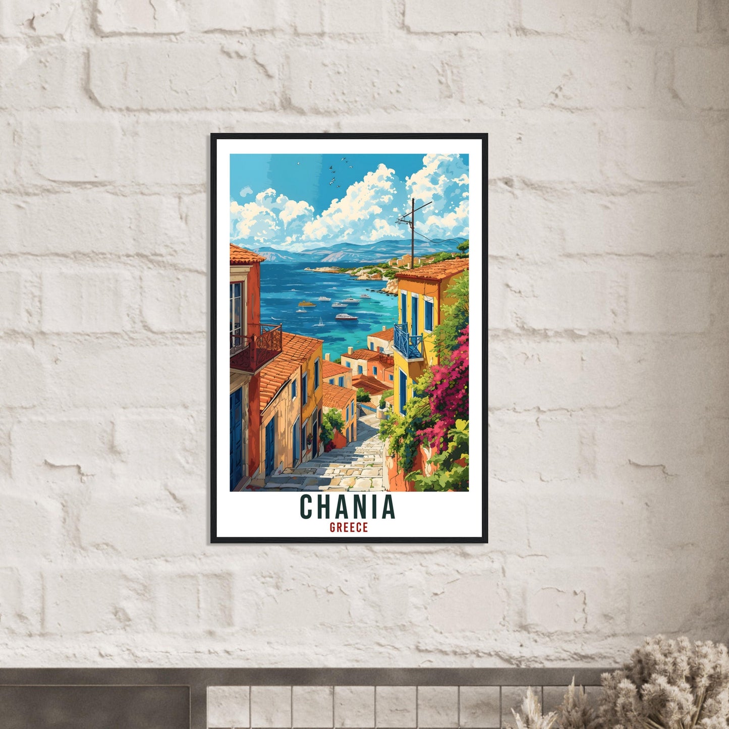Chania Crete Travel Print Greece Home Decoration Chania Greek City Wall Art Gift Wall Hanging Art Lover Greece Artwork Chania Travel Poster