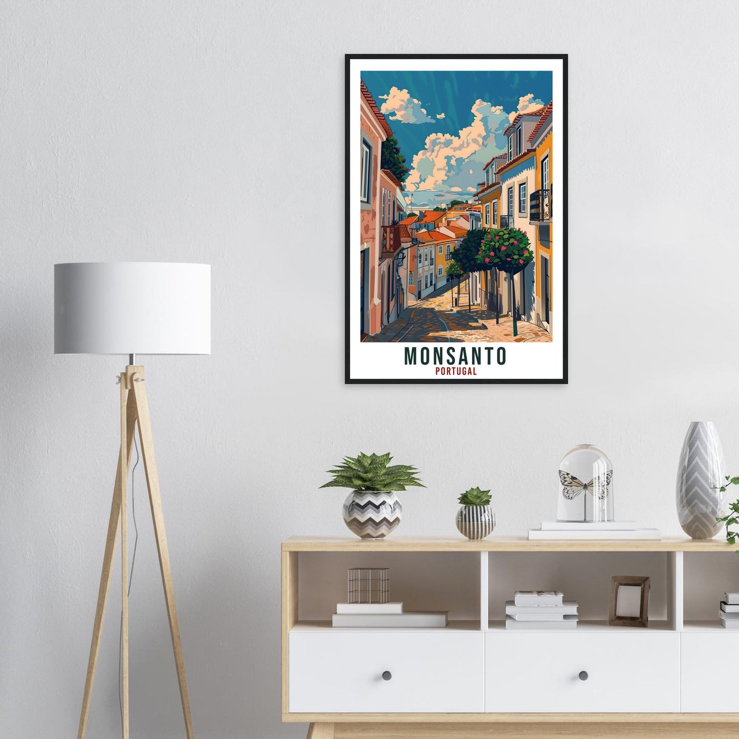 Monsanto Travel Print Portugal Wall Art Wall Hanging Home Décor Monsanto Gift Portugal Landmark Artwork Gift Portugal Holiday Travel Poster