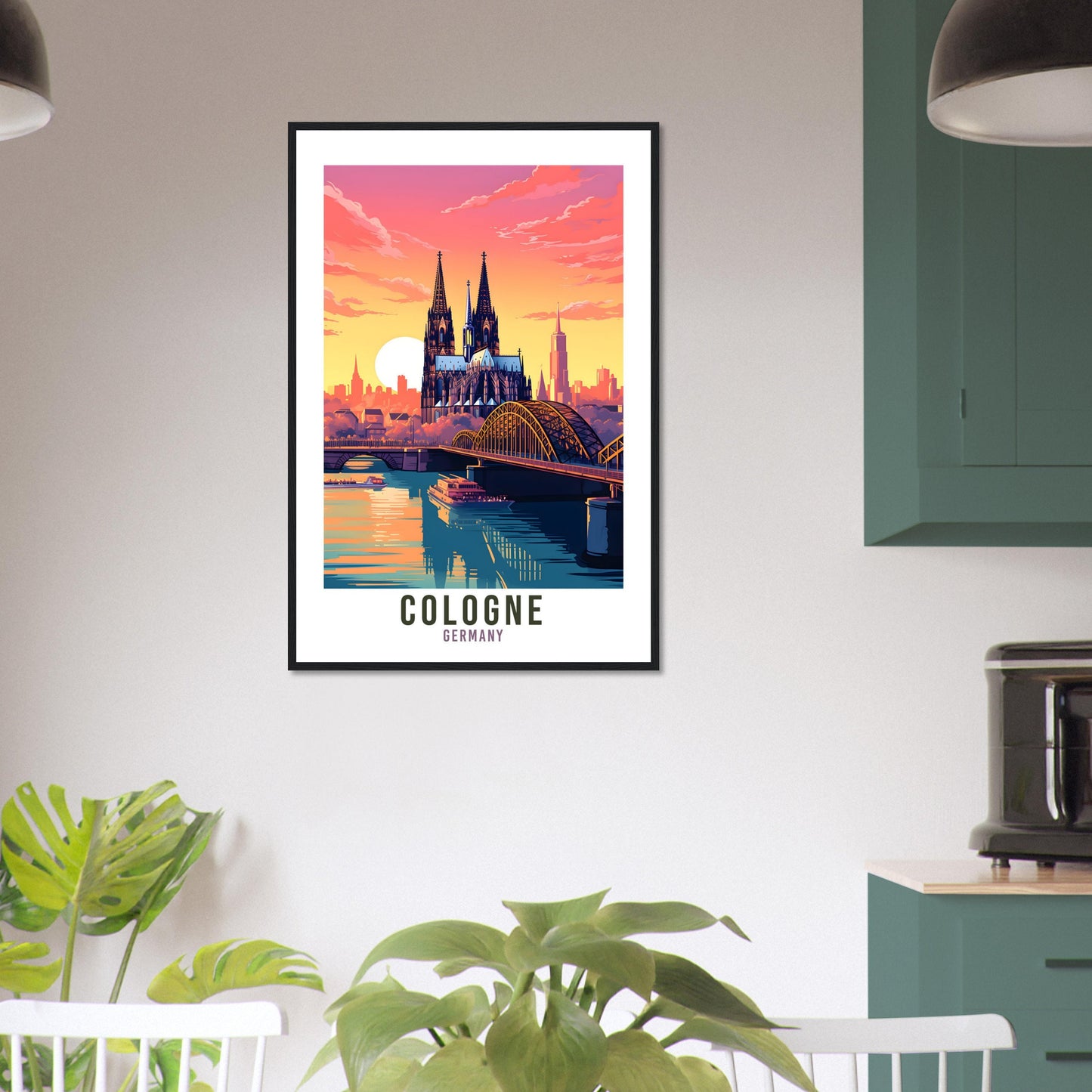Cologne Travel Print Germany Cologne Travel Poster Cologne Home Decor Cityscape Art Gift Cologne Germany Wall Art Sunset Gift For Art Lovers