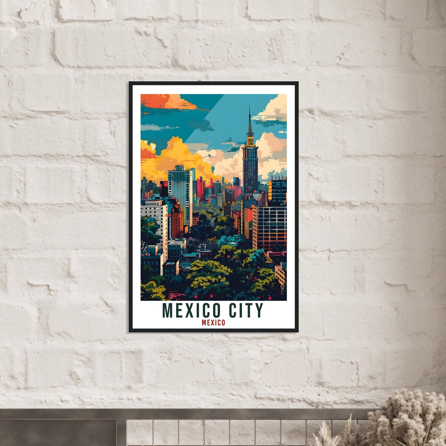 Mexico City Mexico Travel Print Mexico Wall Art Wall Hanging Home Décor Mexico City Gift Landmark Artwork Gift South America Travel Poster