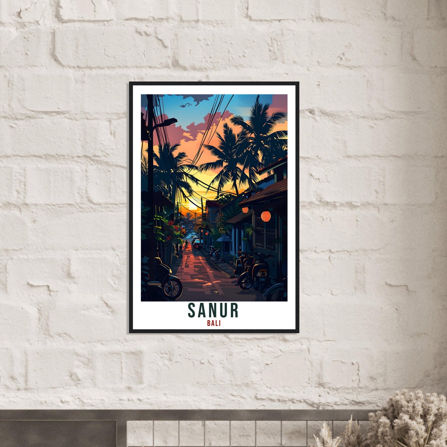 Sanur Bali Travel Print Bali Wall Art Wall Hanging Home Décor Sanur Gift Landmark Artwork Travel Art Lovers Indonesia Sanur Travel Poster