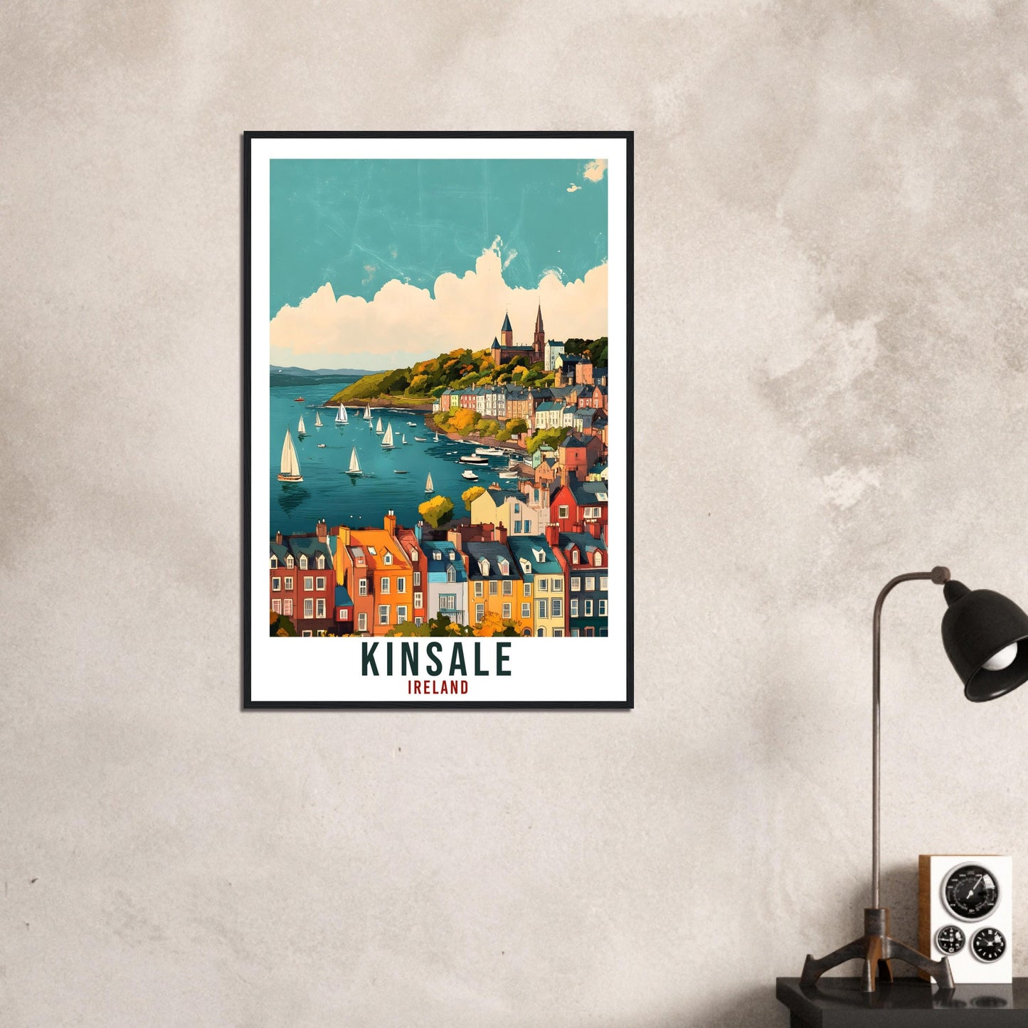 Kinsale Travel Print Ireland Home Decor Co Cork Wall Art Gift Wall Hanging Art Lover Kinsale Irish Artwork Travel Poster Ireland Travel Art