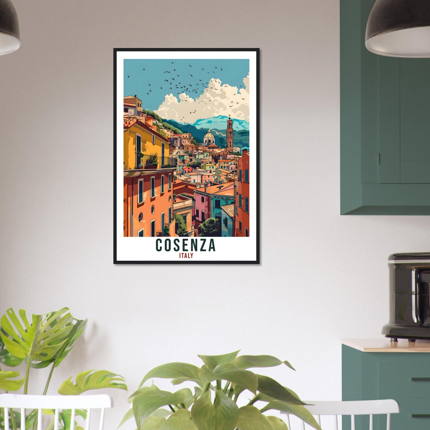Cosenza Travel Print Italy Wall Art Wall Hanging Home Living Décor Cosenza Gift Art Lovers Gift Italy Artwork Gift Italian Travel Poster