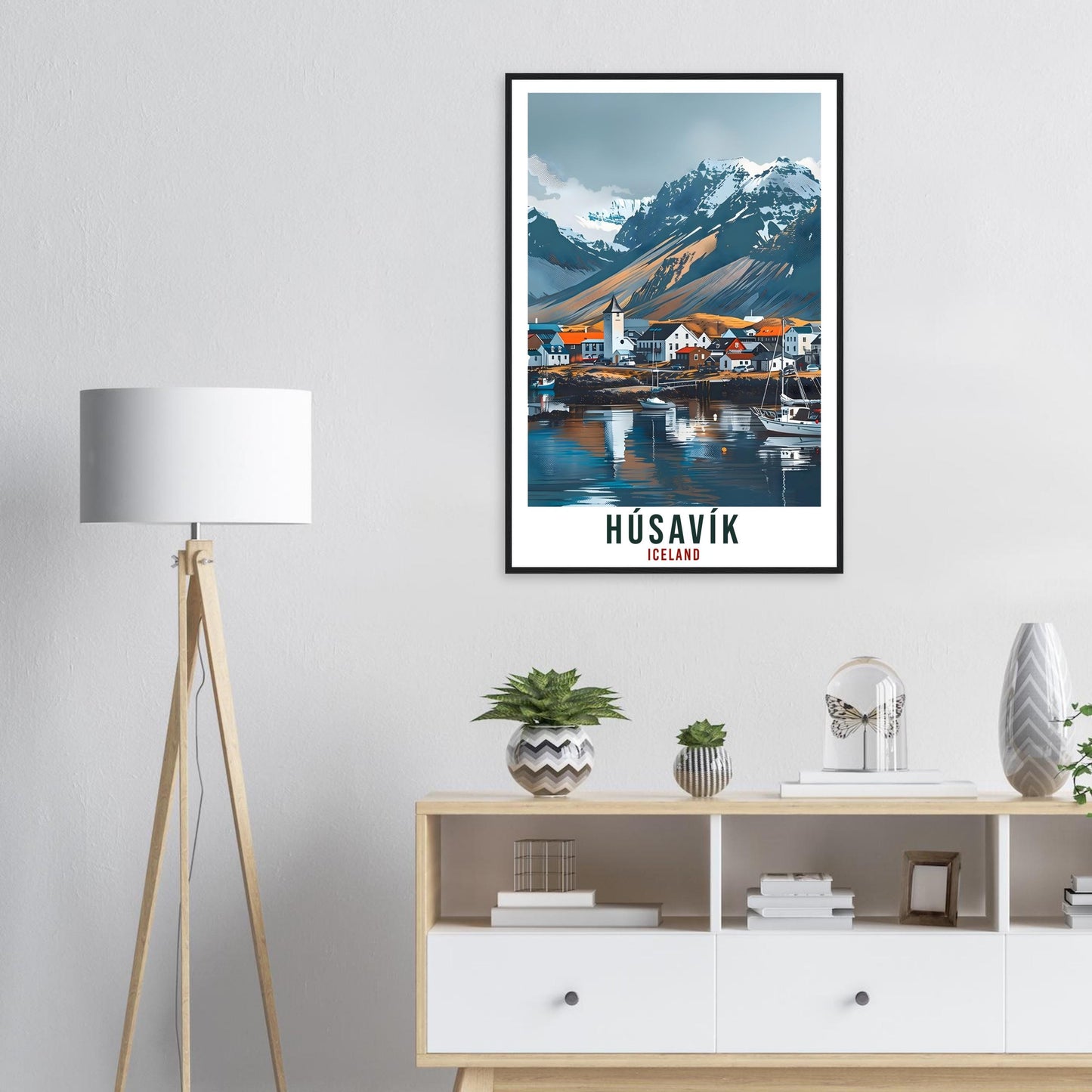 Húsavík Iceland Travel Print Wall Art Wall Hanging Home Décor Húsavík Gift Travel Art Iceland Húsavík Artwork City Landscape Travel Poster