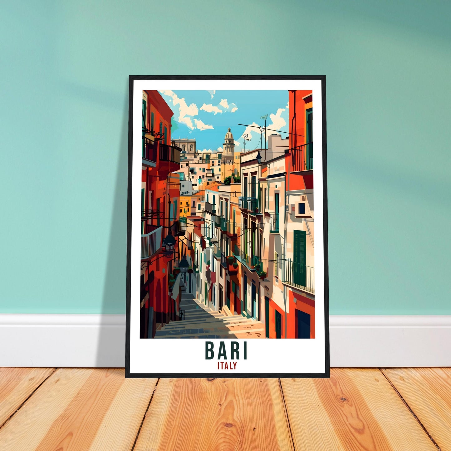 Bari Travel Print Italy Bari Wall Art Wall Hanging Home Living Décor Bari Gift Art Lovers Gift Italy Artwork Gift Italian Travel Poster