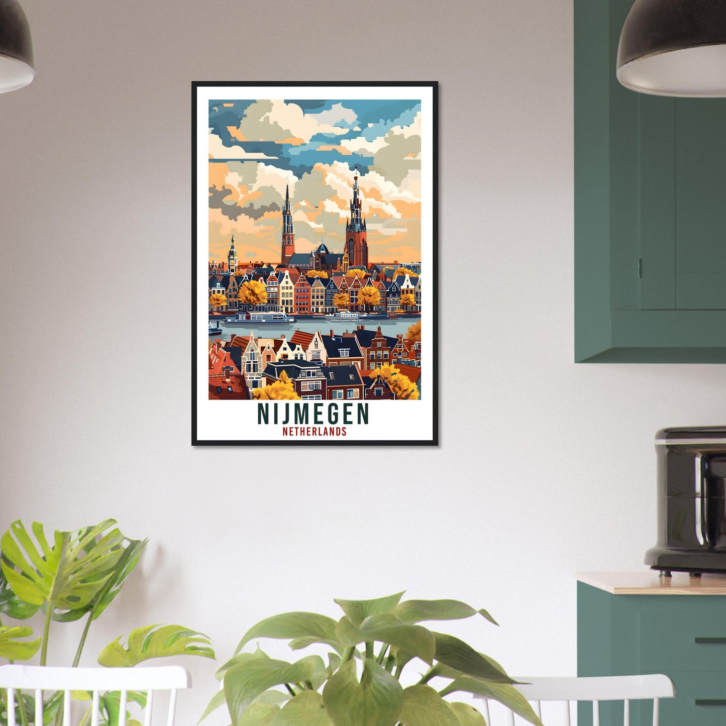 Nijmegen Travel Print Holland Wall Art Wall Hanging Home Décor Nijmegen Gift Art Lover Gift Dutch Artwork Gift The Netherlands Travel Poster