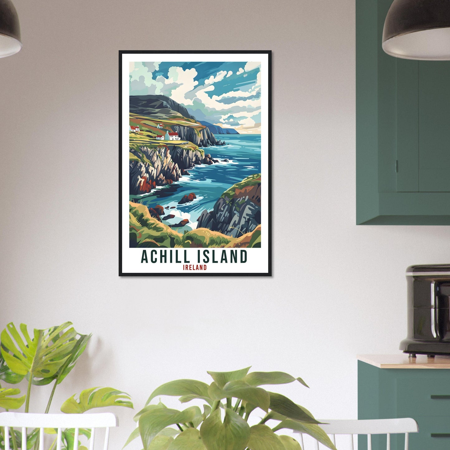 Achill Island Travel Print Ireland Wall Art Wall Hanging Décor Achill Island Gift Art Lovers Gift Irish Artwork Gift Ireland Travel Poster