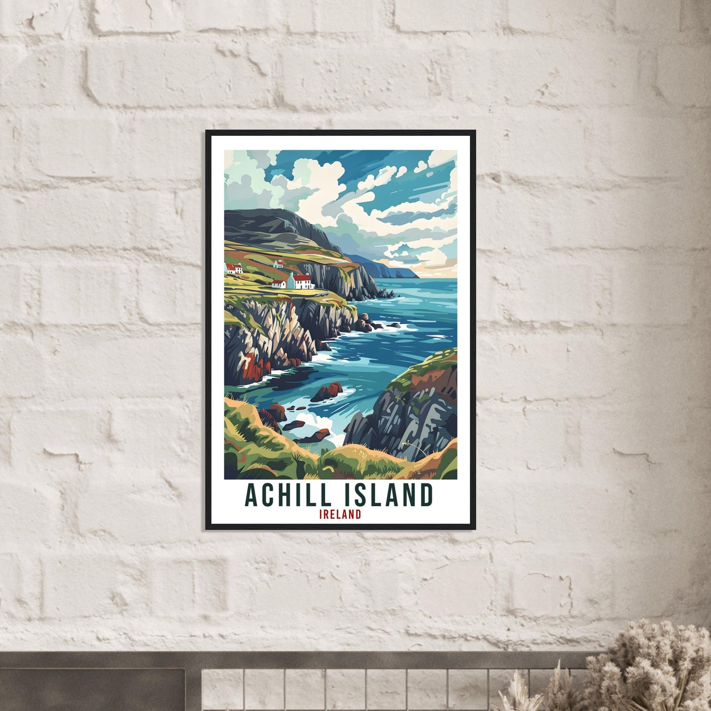 Achill Island Travel Print Ireland Wall Art Wall Hanging Décor Achill Island Gift Art Lovers Gift Irish Artwork Gift Ireland Travel Poster