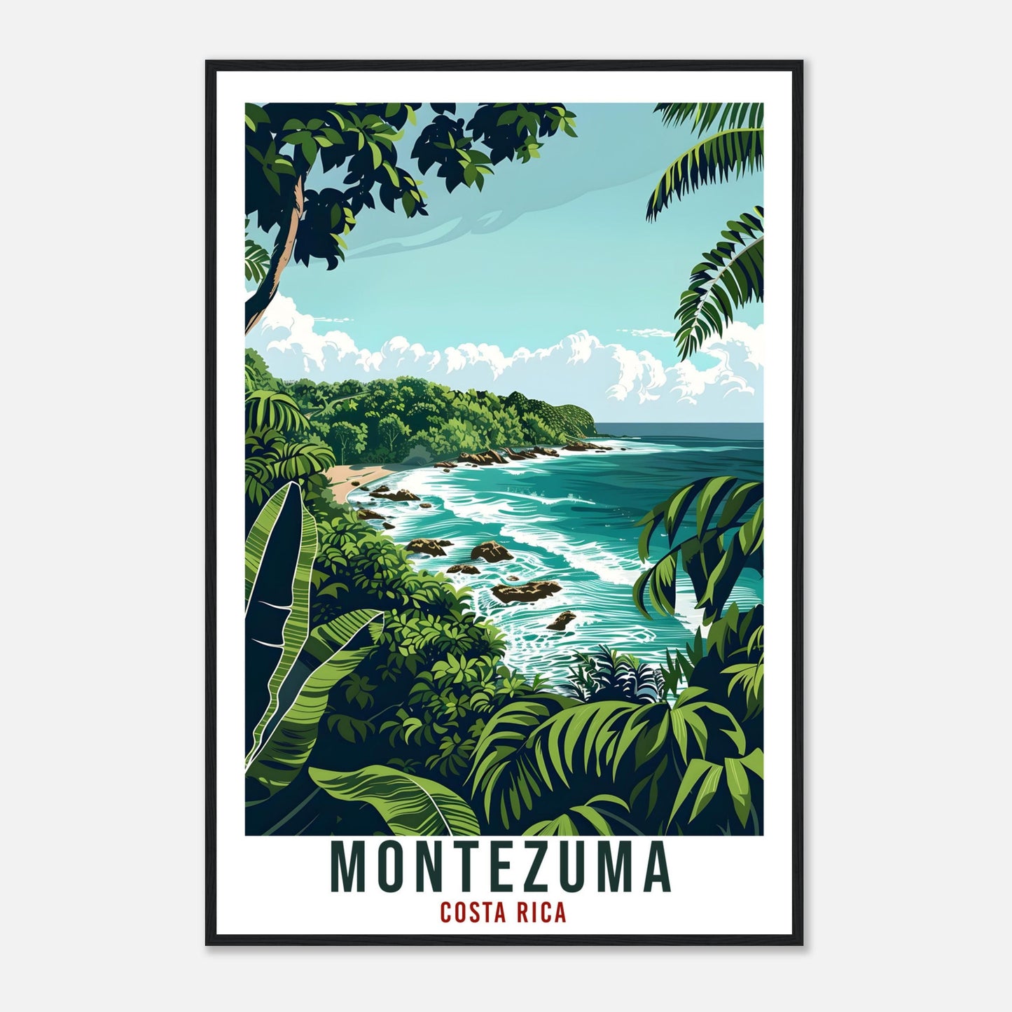 Montezuma Costa Rica Travel Print Wall Art Wall Hanging Home Décor Montezuma Gift Wall Art Artwork Travel Art Costa Rica City Travel Poster