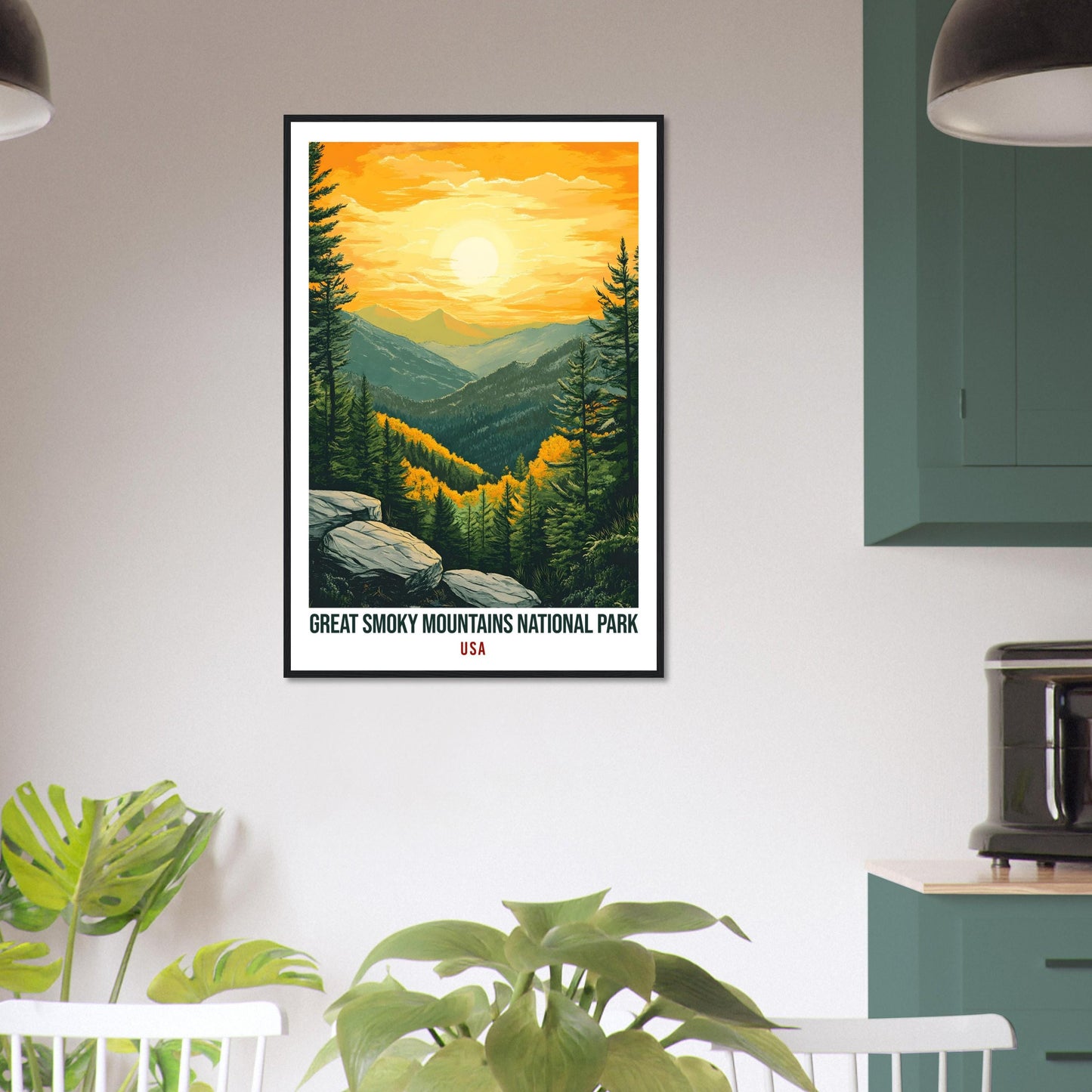 Great Smoky Mountains National Park USA Travel Print Wall Art Wall Hanging Home Décor Great Smoky Gift Travel Art USA Artwork Travel Poster