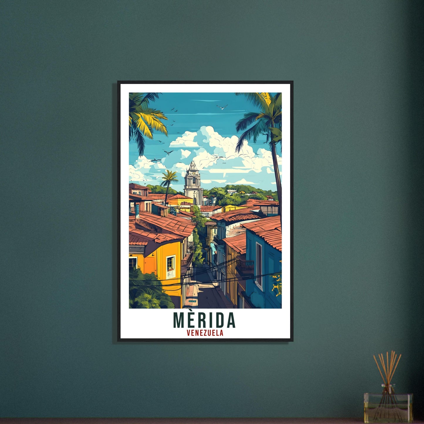 Mèrida Travel Print Venezuela Home Decor Mèrida Wall Art Gift Wall Hanging Art Lover Mèrida Venezuelan Artwork Travel Poster Travel Art