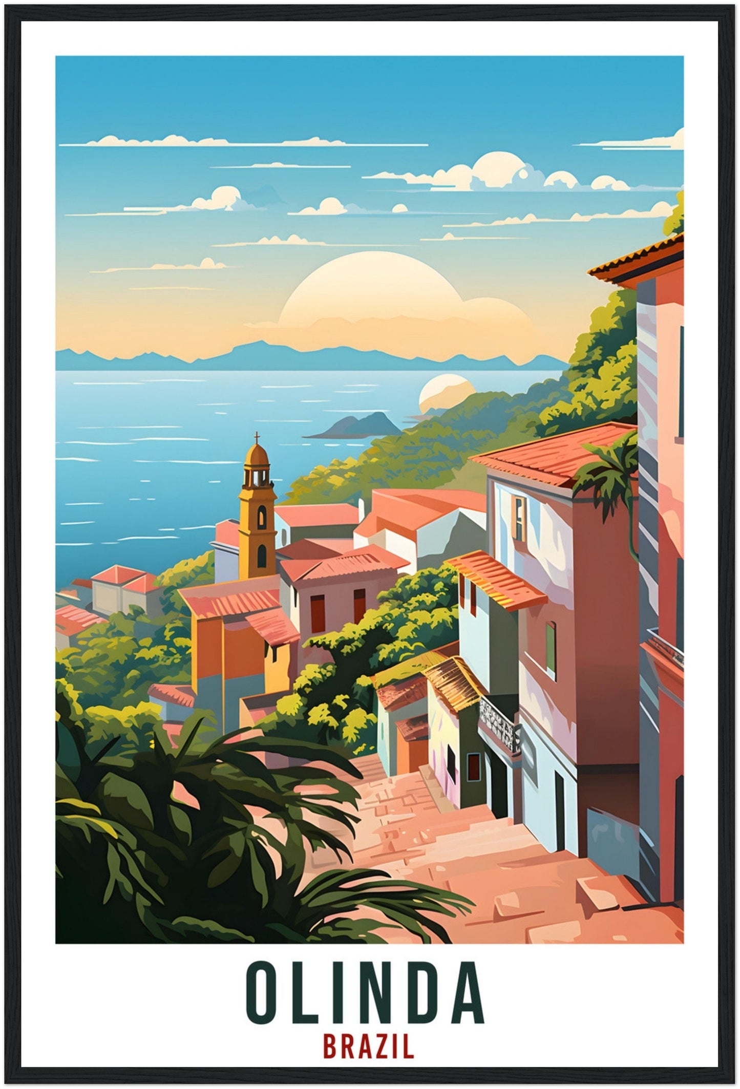 Olinda Travel Print Wall Art Olinda Brazil Wall Hanging Artwork Olinda Art Gifts Olinda Travel Poster Brazil Home Decor Art Lovers Gift