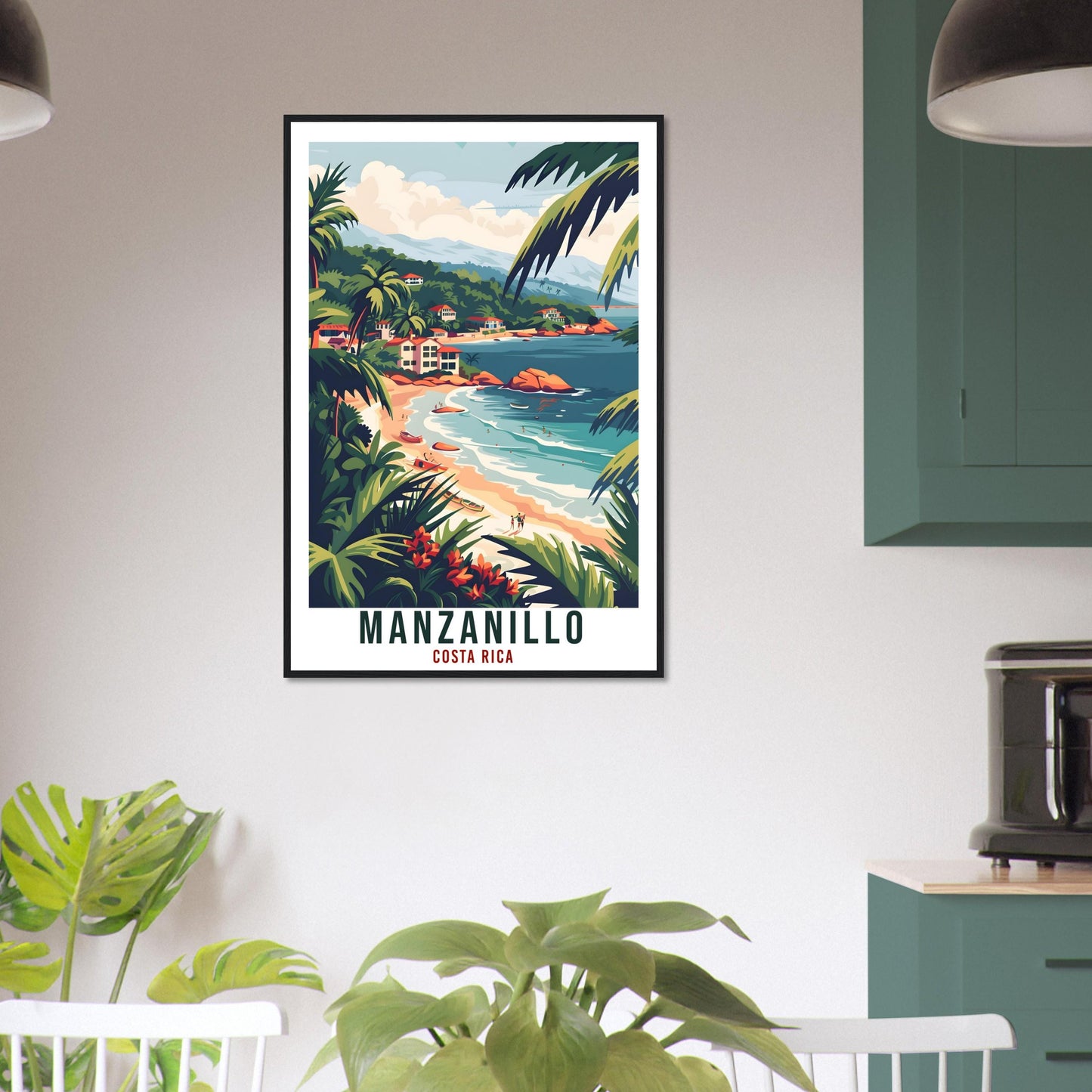 Manzanillo Costa Rica Travel Print Wall Art Wall Hanging Home Décor Manzanillo Beach Gift Artwork Travel Art Costa Rica City Travel Poster