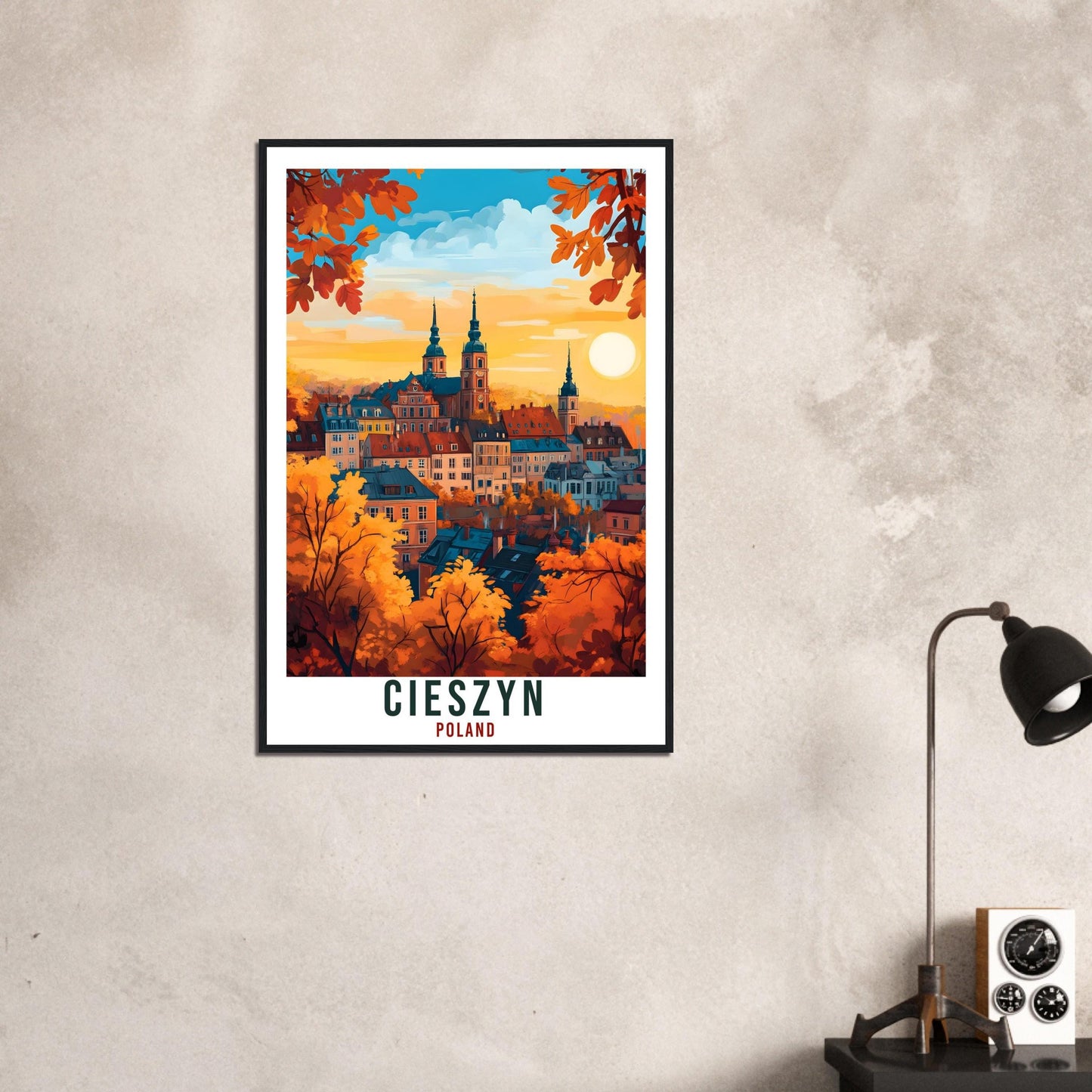 Cieszyn Travel Print Poland Home Decor Cieszyn Wall Art Gift Wall Hanging Art Lover Cieszyn Polish Artwork Travel Poster Poland Travel Art