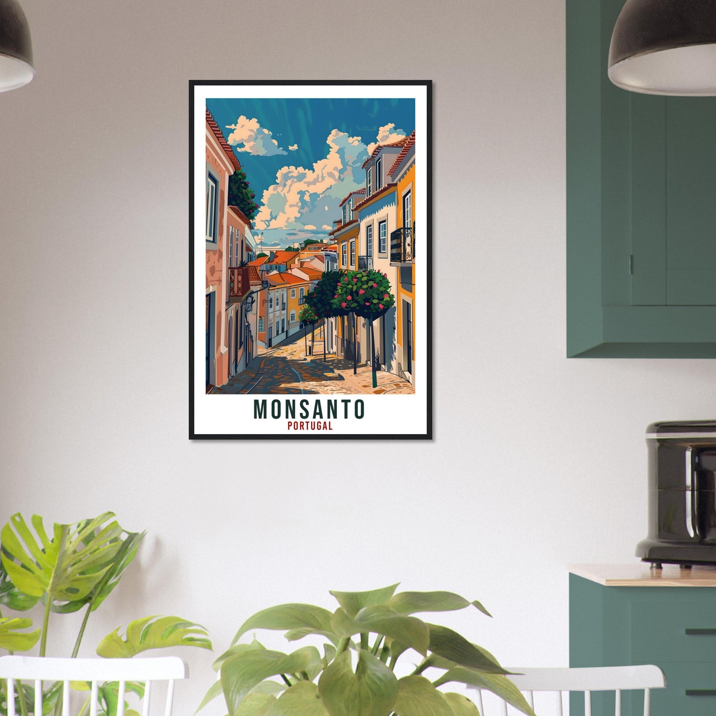 Monsanto Travel Print Portugal Wall Art Wall Hanging Home Décor Monsanto Gift Portugal Landmark Artwork Gift Portugal Holiday Travel Poster