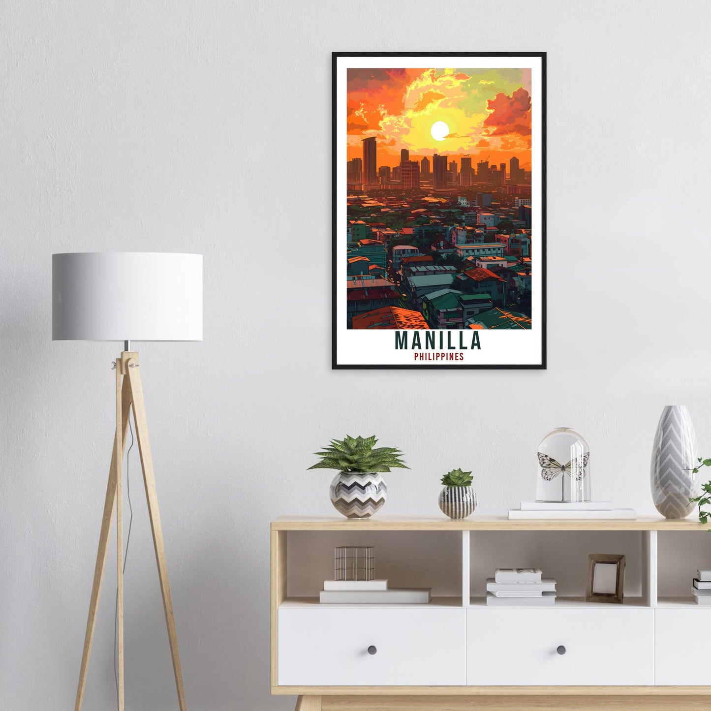Manilla Philippines Travel Print Wall Art Wall Hanging Home Décor Manilla Gift Landmark Artwork Travel Art Philippines City Travel Poster