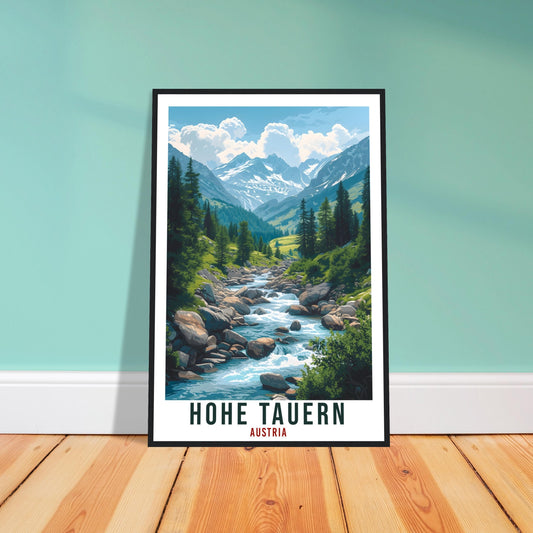 Hohe Tauern Travel Print Austria Decor Austrian Wall Art Gift Wall Hanging Art Lover Austria Artwork Hohe Tauern National Park Travel Poster